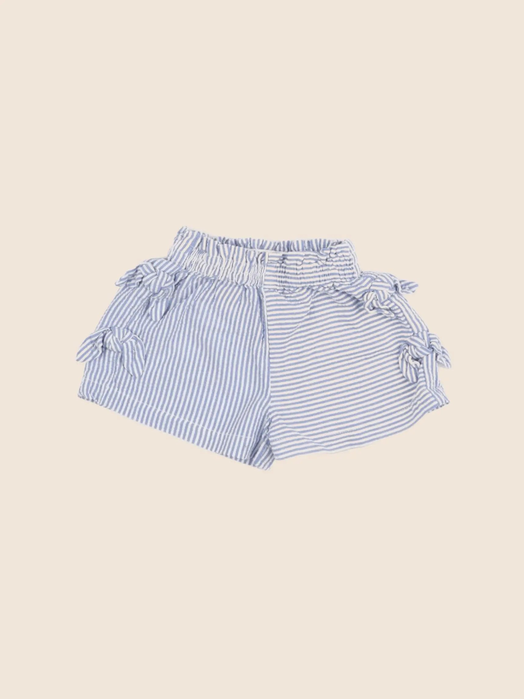 Zara - short bleu - 6/9 mois