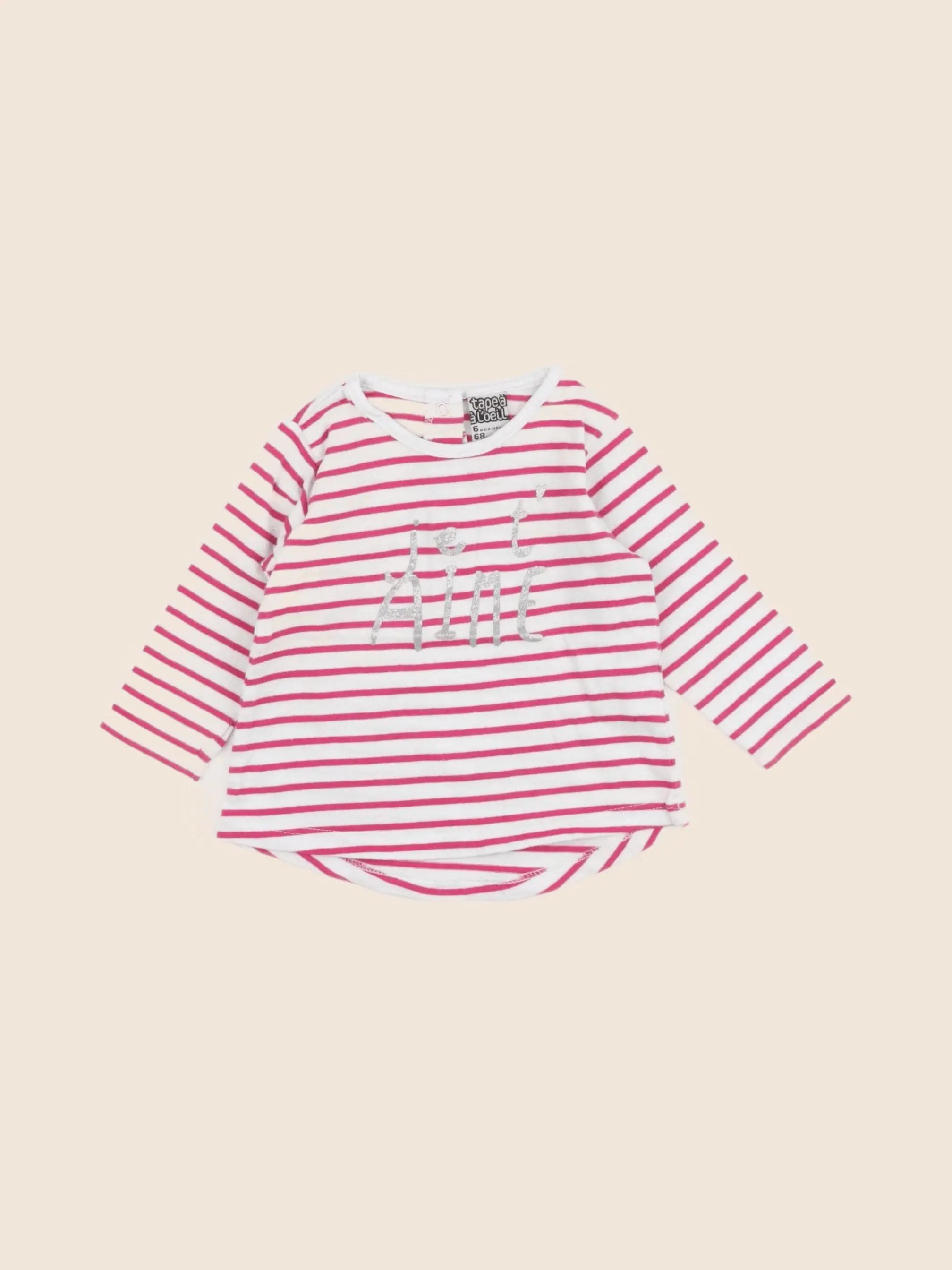 Tape à l'oeil - tee-shirt rose - 6 mois