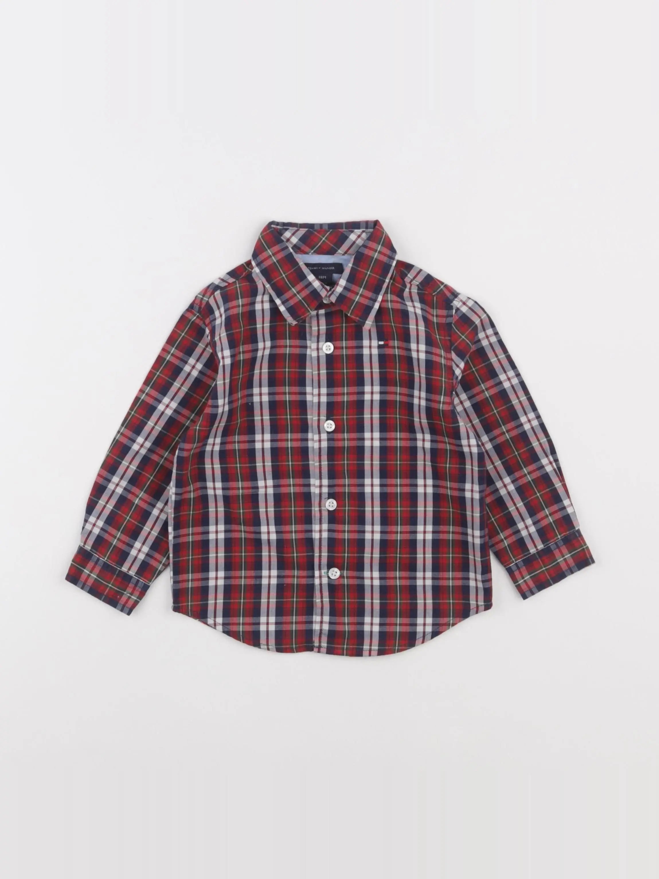 Tommy Hilfiger - chemise rouge - 18 mois