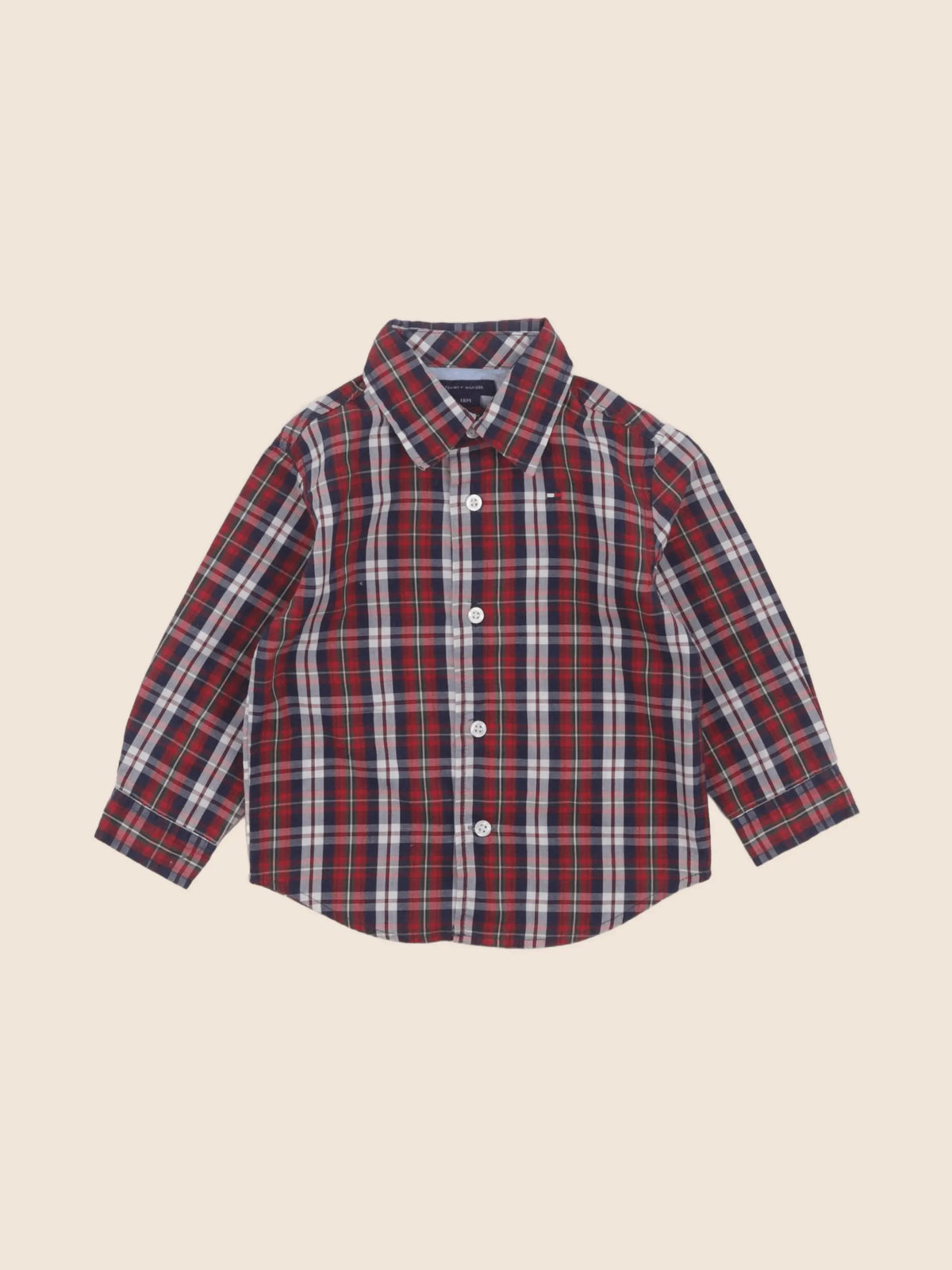 Tommy Hilfiger - chemise rouge - 18 mois