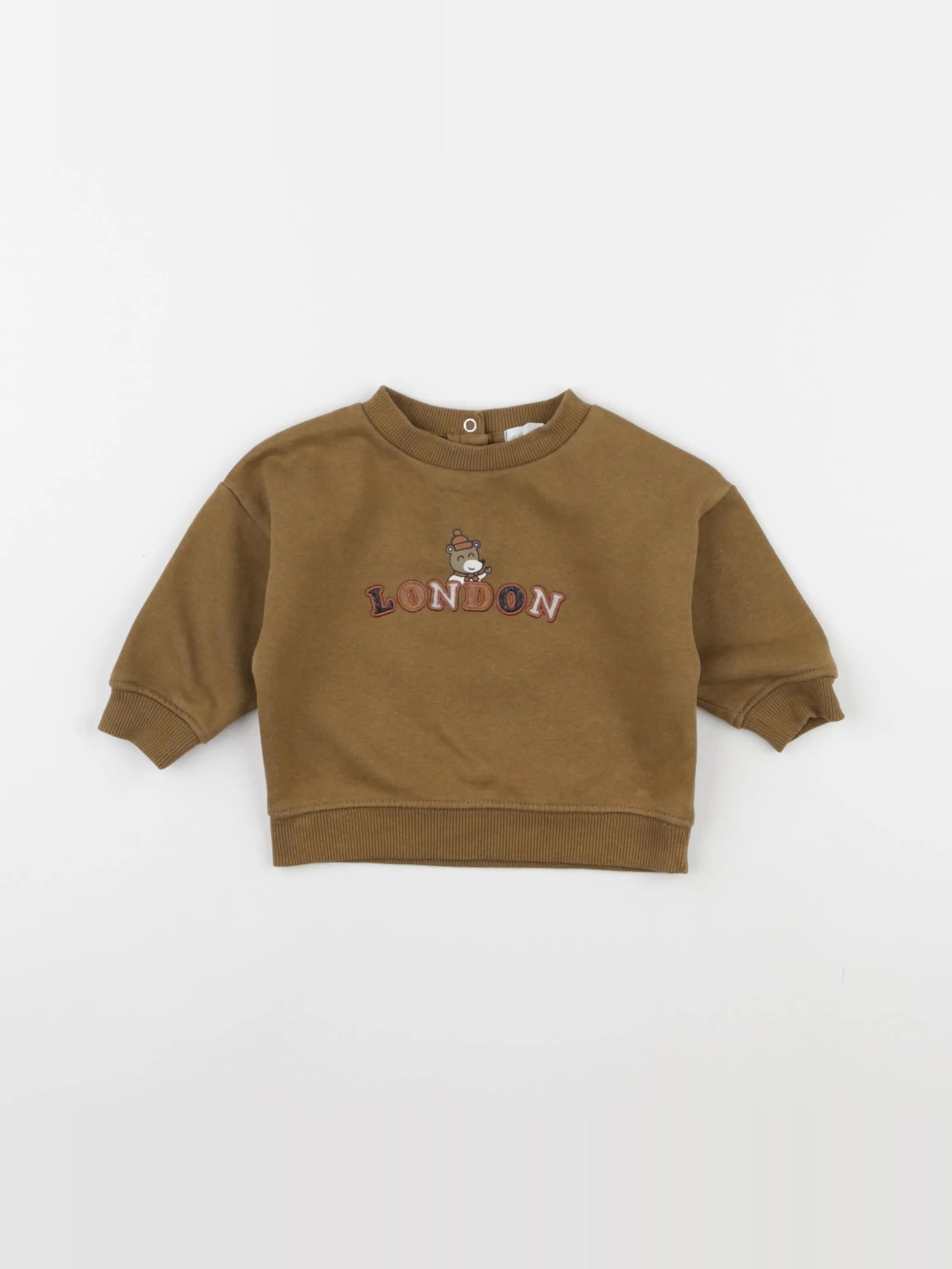 Vertbaudet - sweat marron - 6 mois