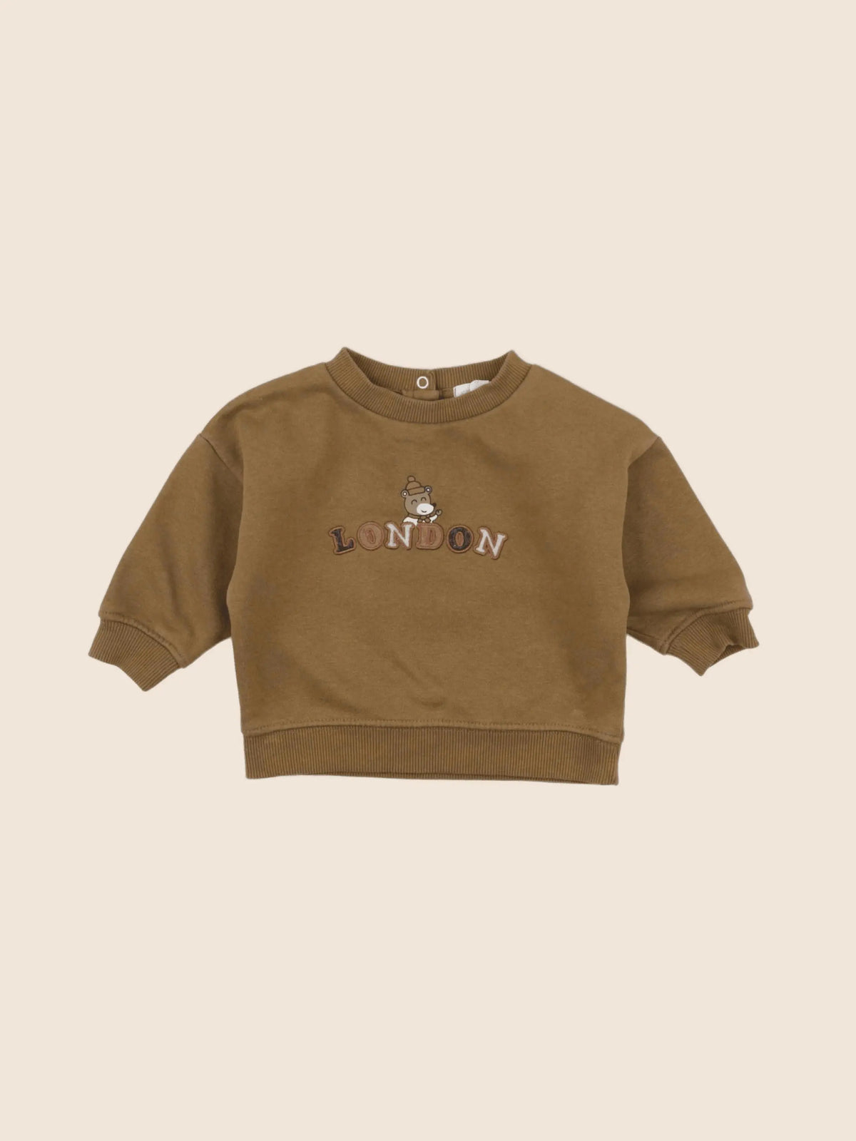 Vertbaudet - sweat marron - 6 mois
