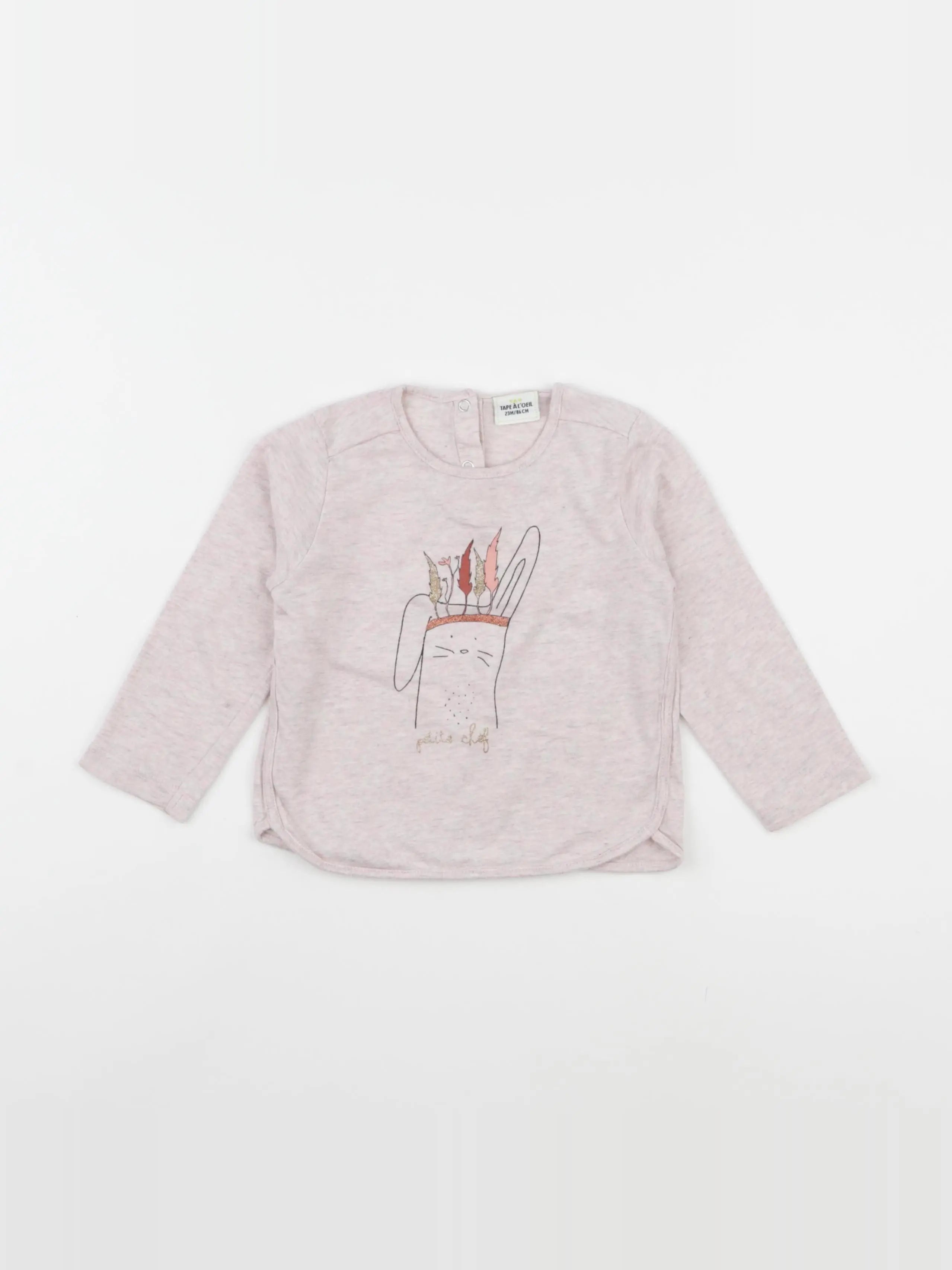 Tape à l'oeil - tee-shirt rose - 23 mois