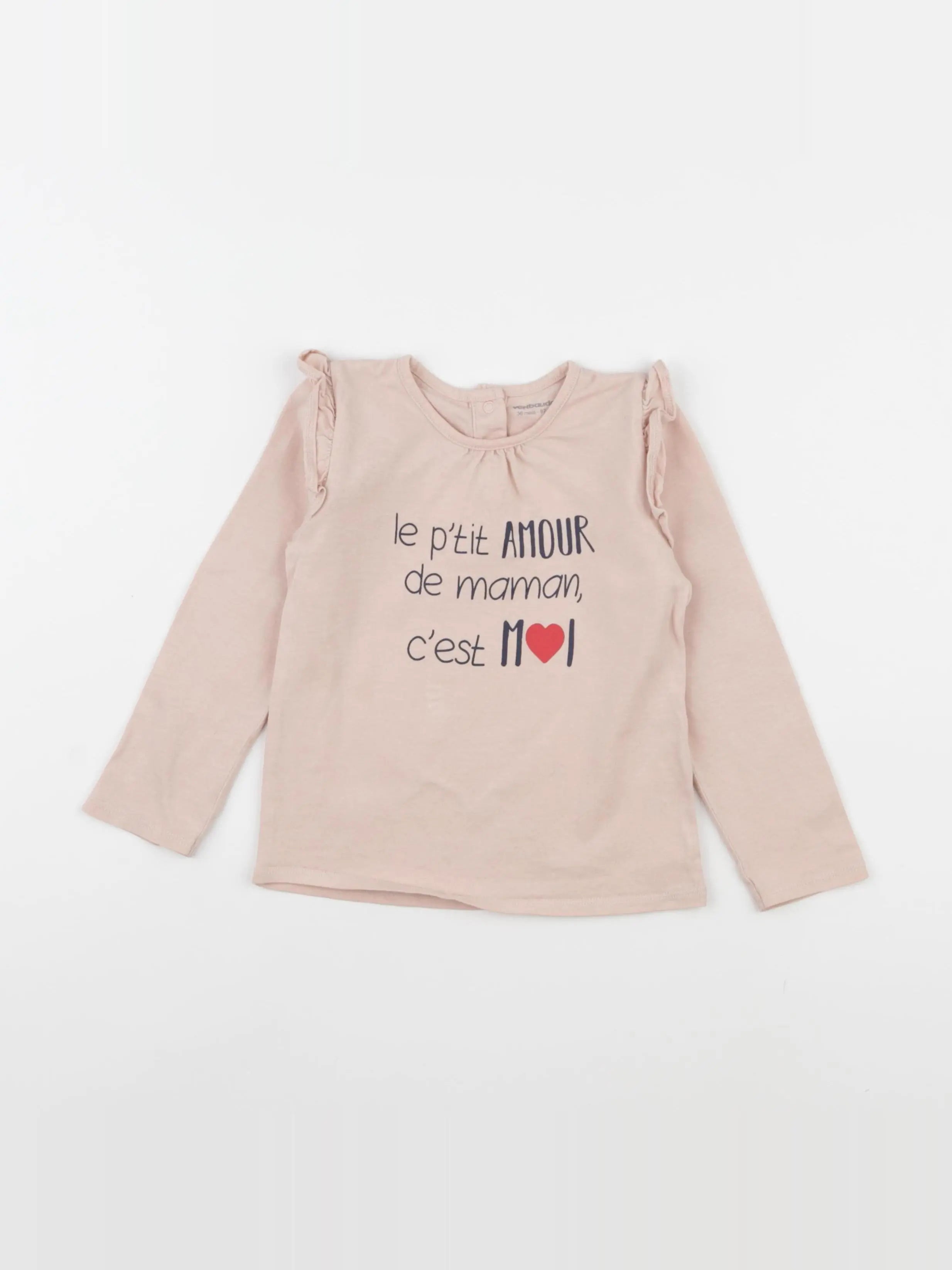 Vertbaudet - tee-shirt rose - 36 mois