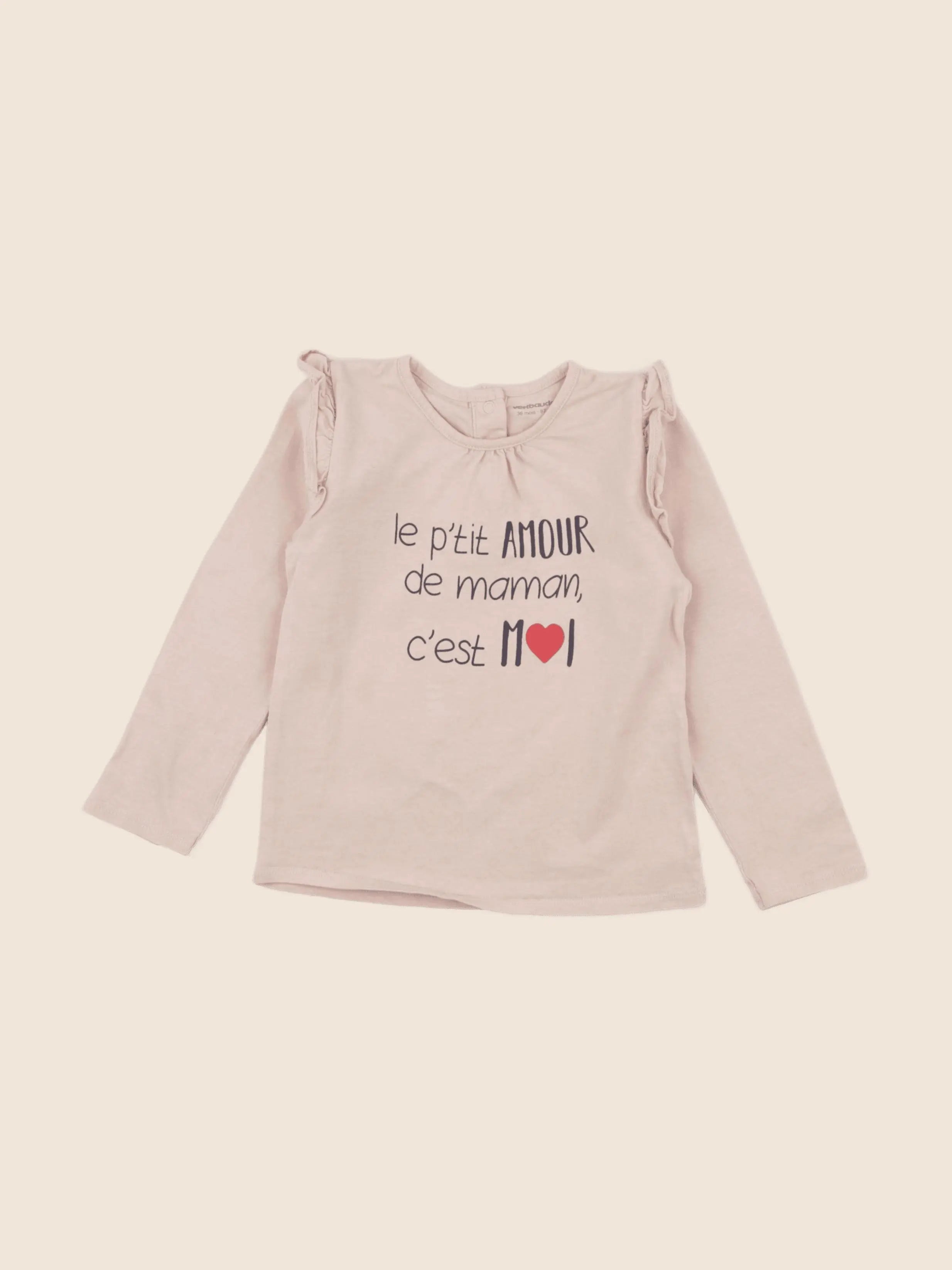 Vertbaudet - tee-shirt rose - 36 mois