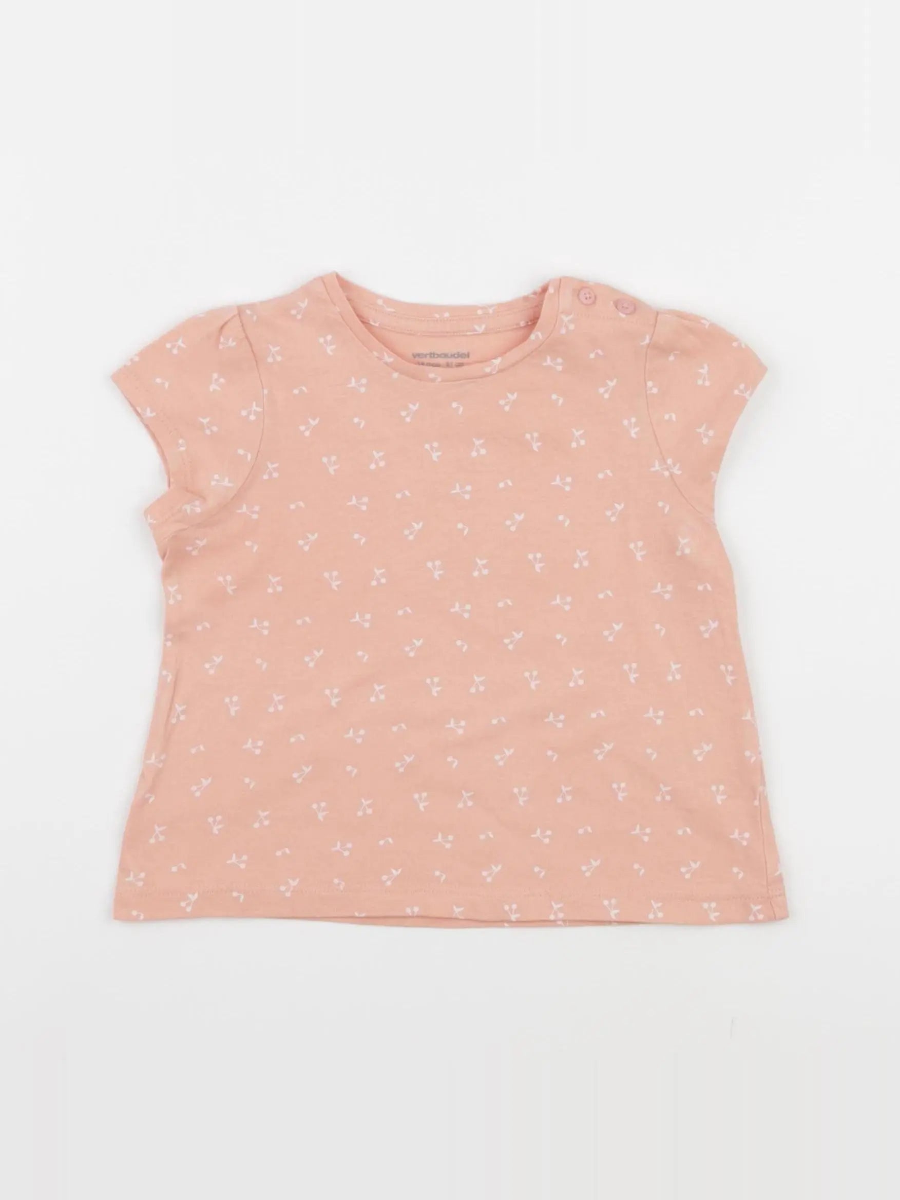 Vertbaudet - tee-shirt rose - 18 mois