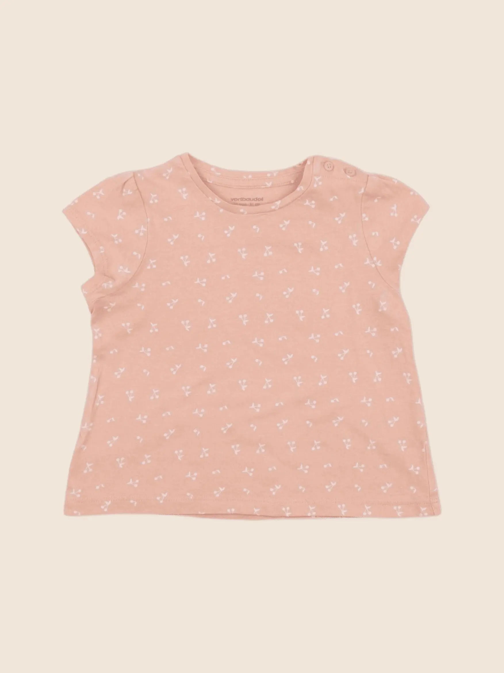 Vertbaudet - tee-shirt rose - 18 mois