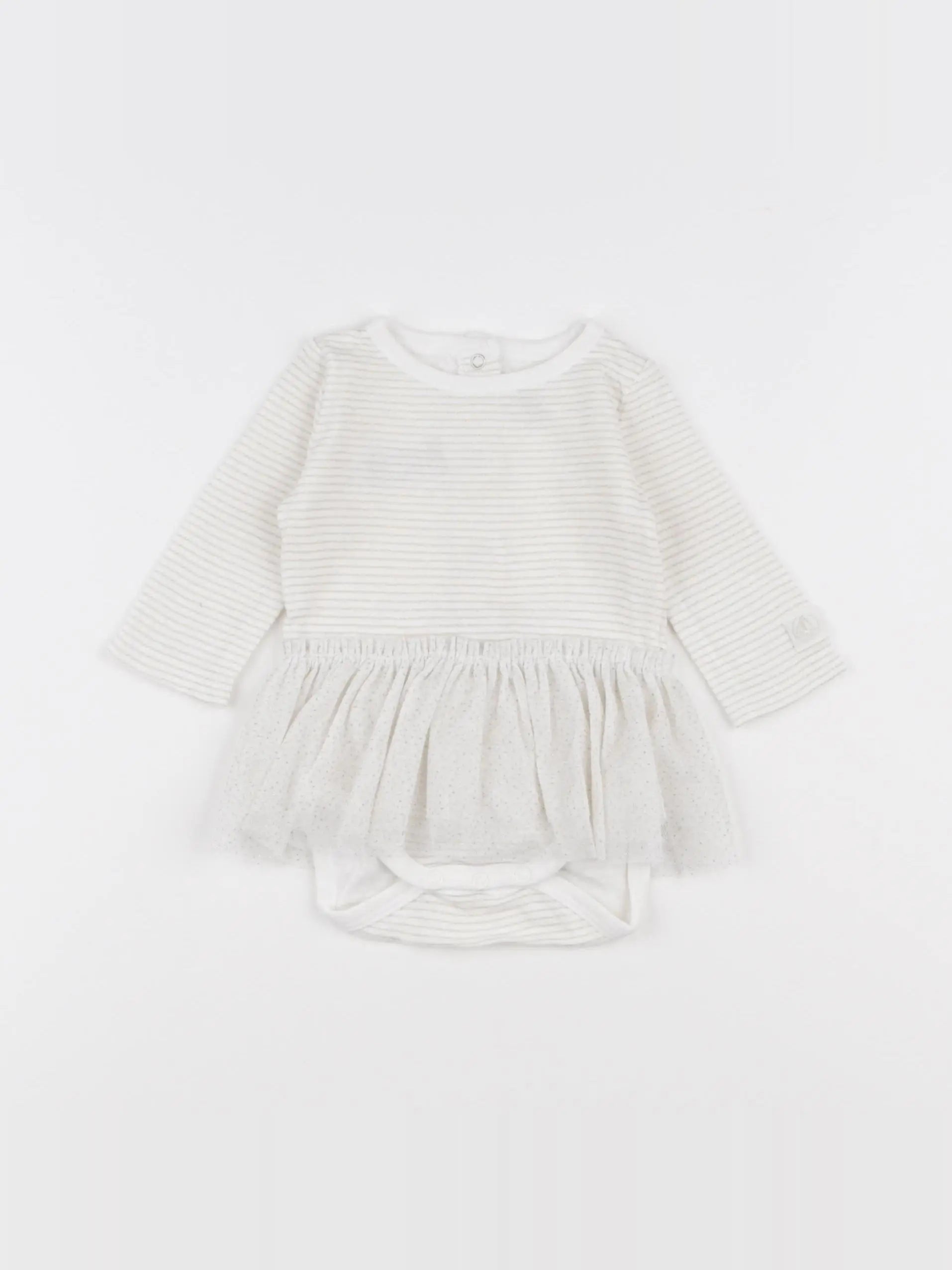 Petit Bateau - body robe beige - 3 mois