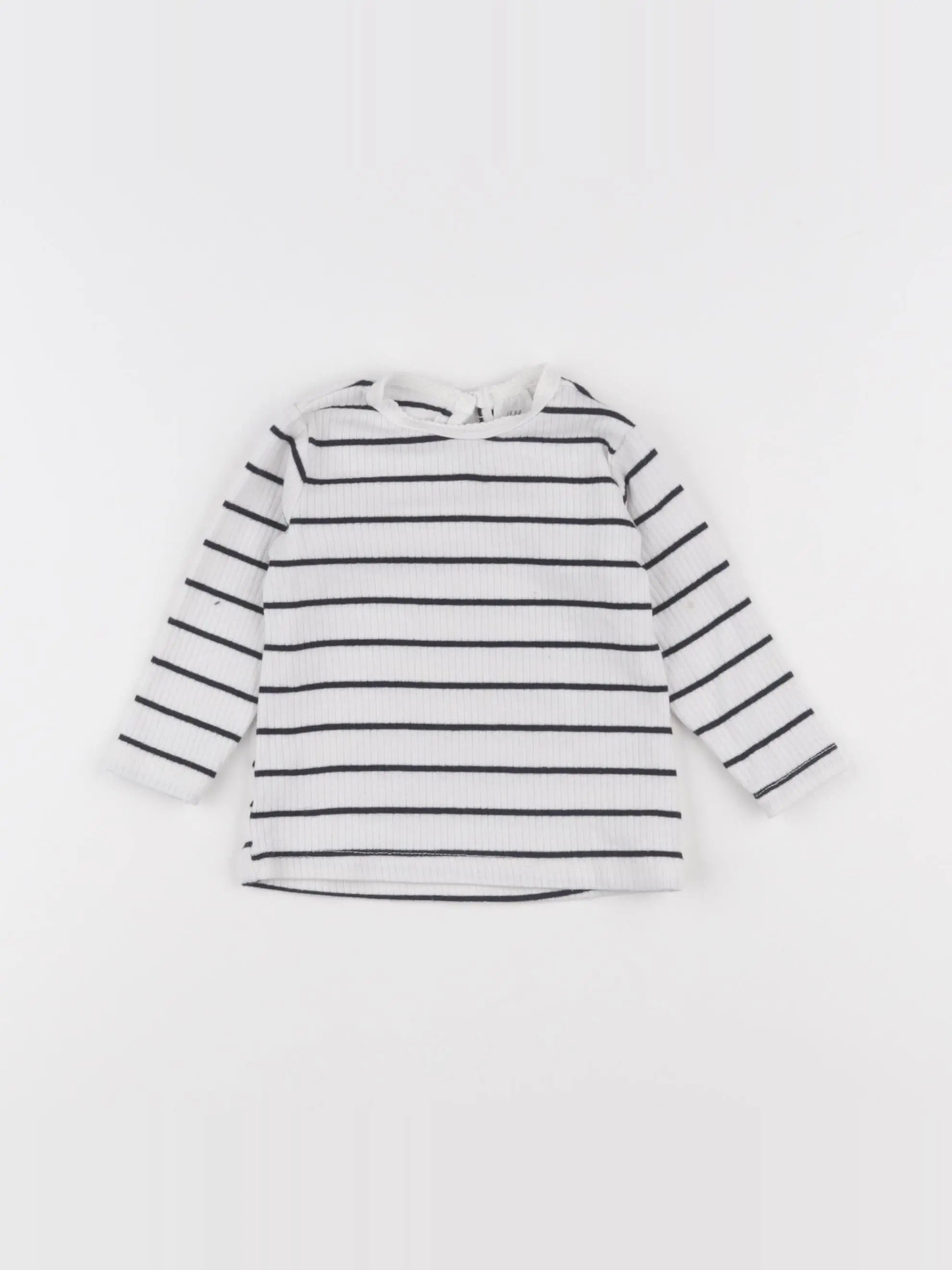 H&M - tee-shirt blanc, bleu - 3/6 mois