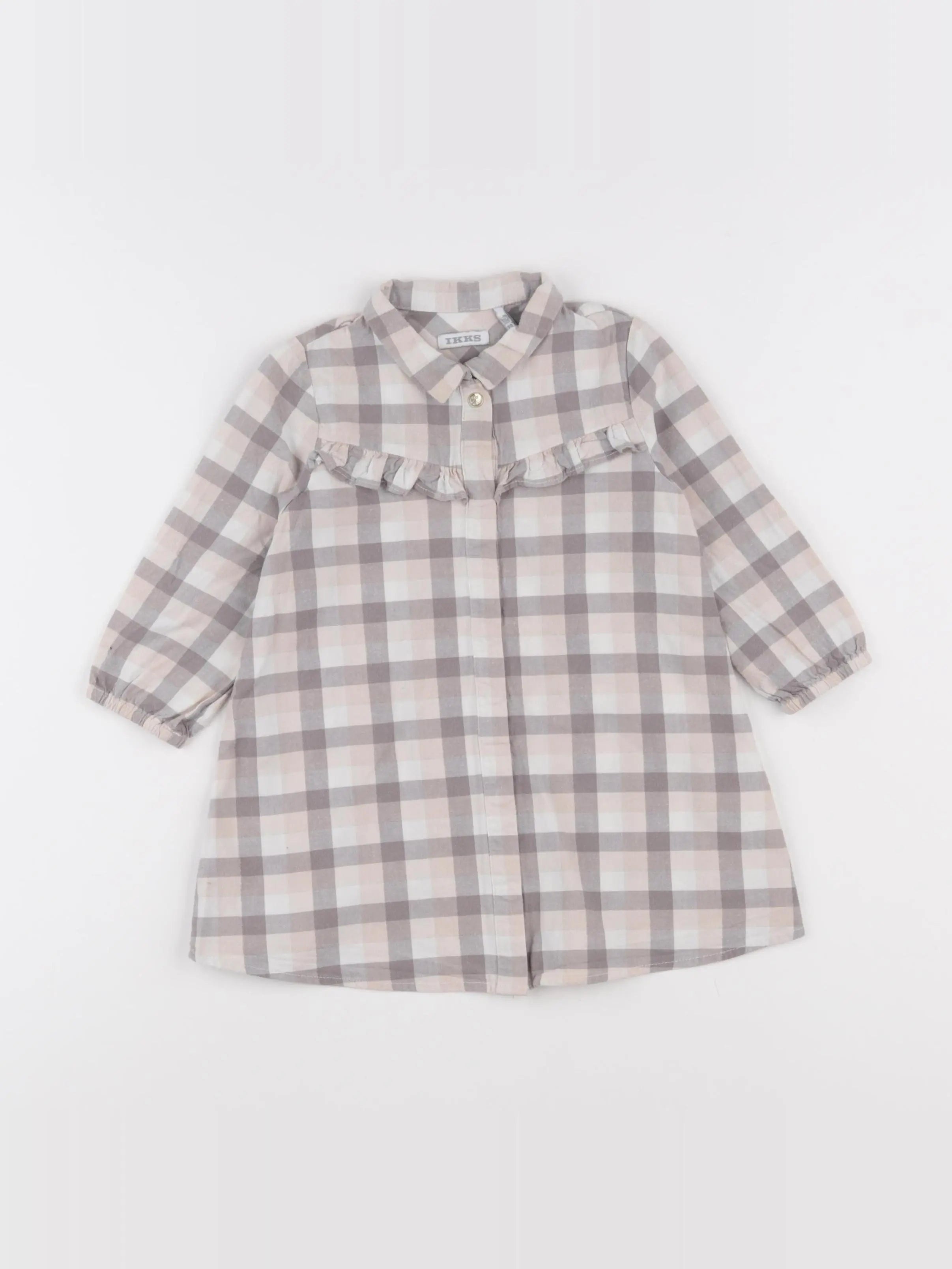 IKKS - robe imprimé au dos gris, rose - 18 mois