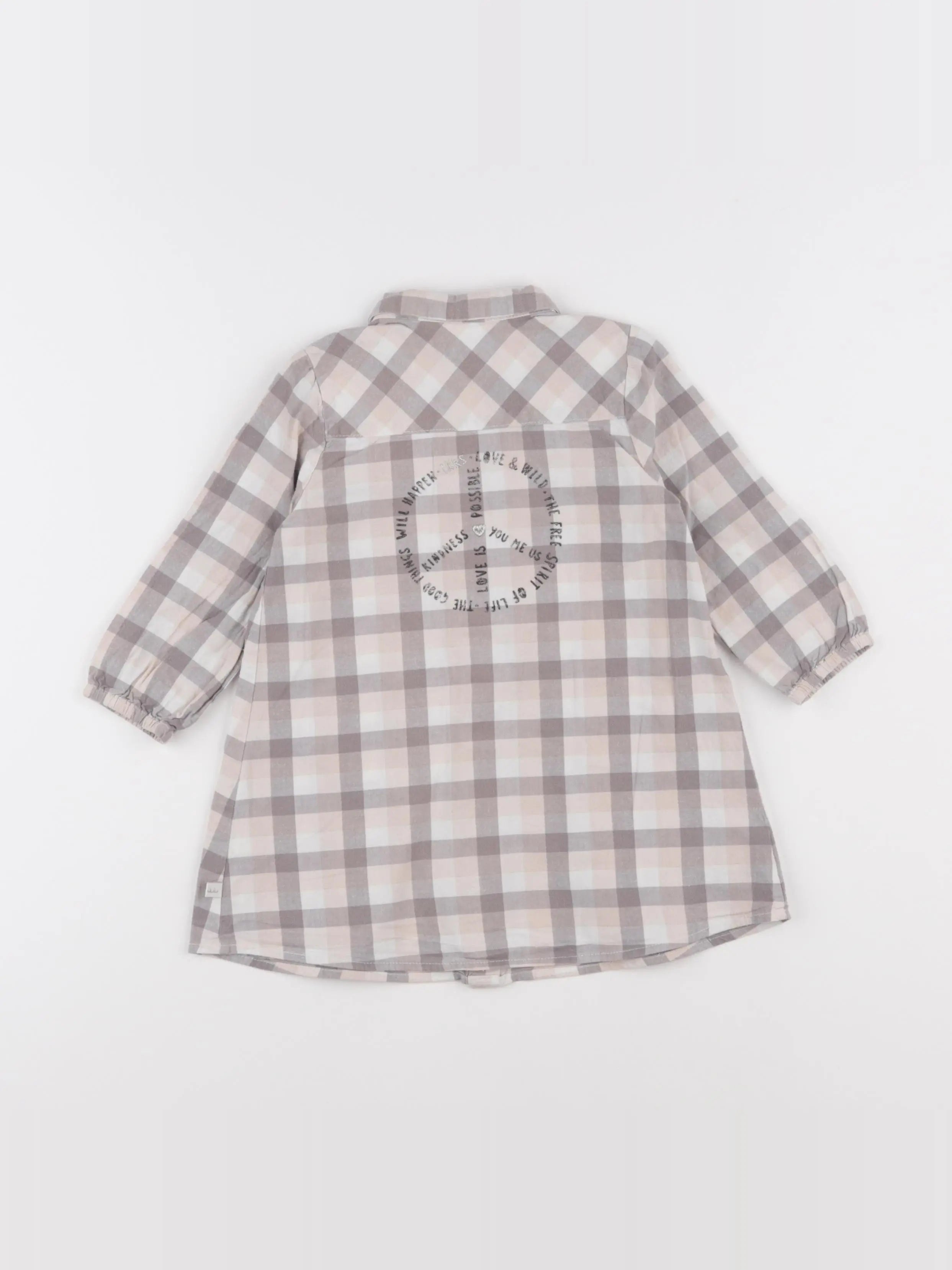 IKKS - robe imprimé au dos gris, rose - 18 mois