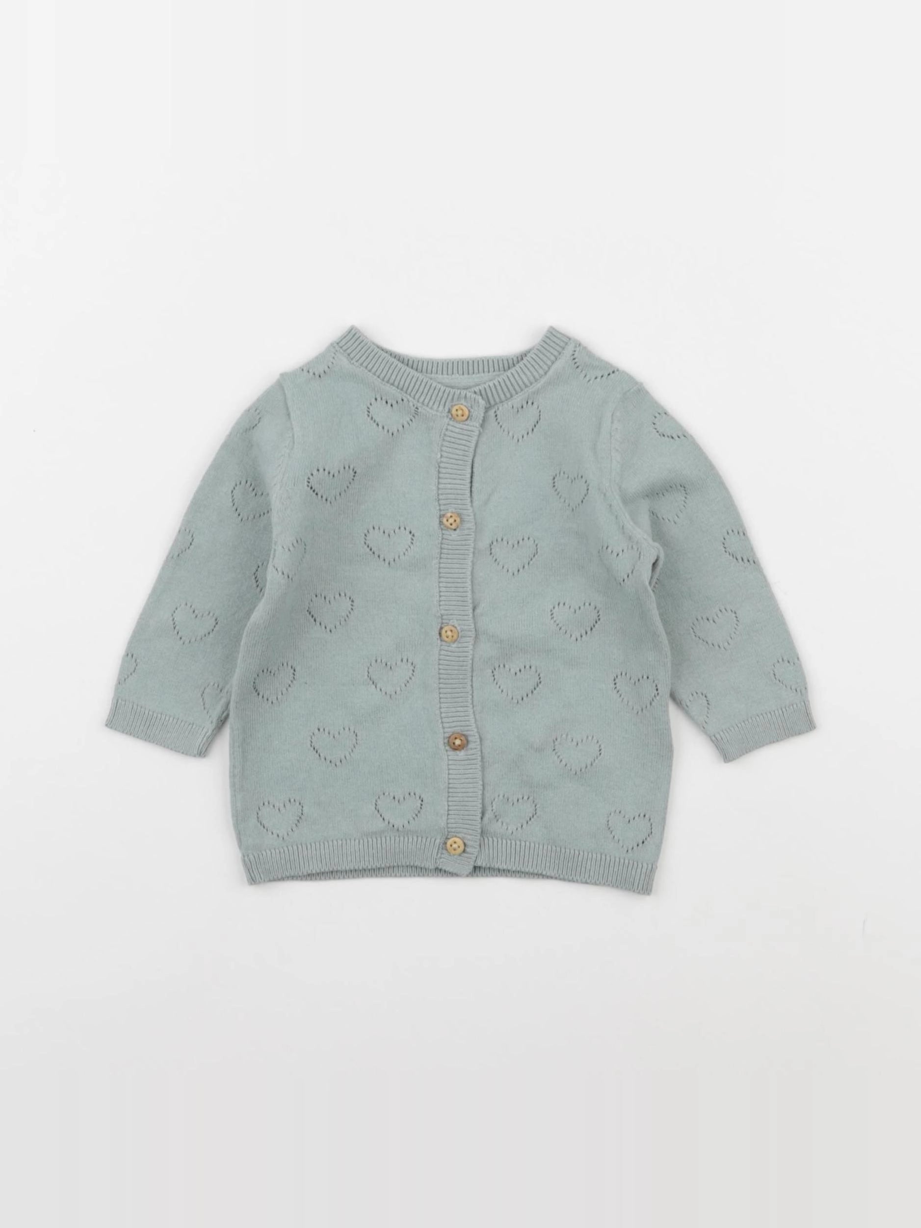 Vertbaudet - gilet vert - 3 mois