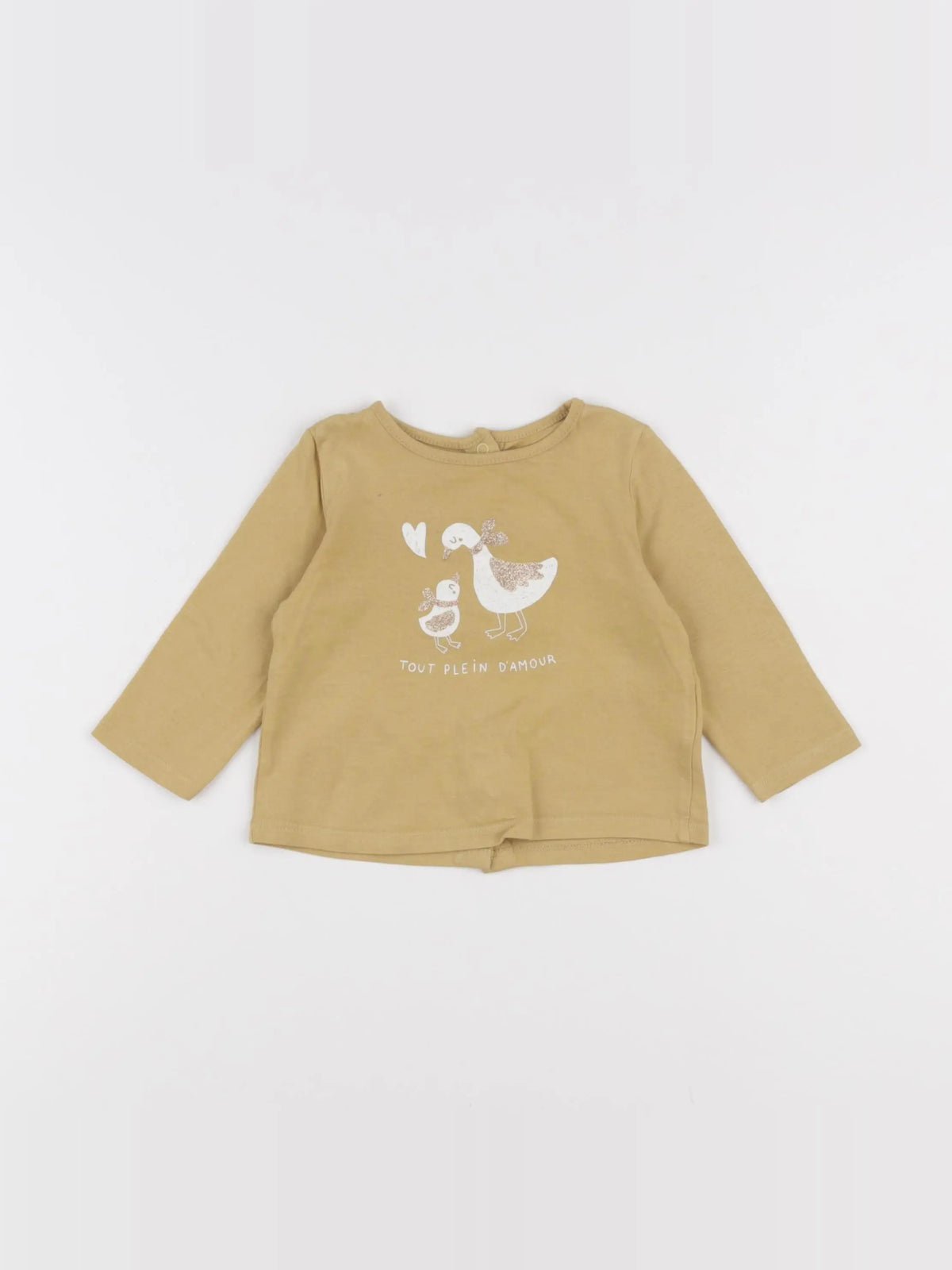 Vertbaudet - tee-shirt jaune - 6 mois
