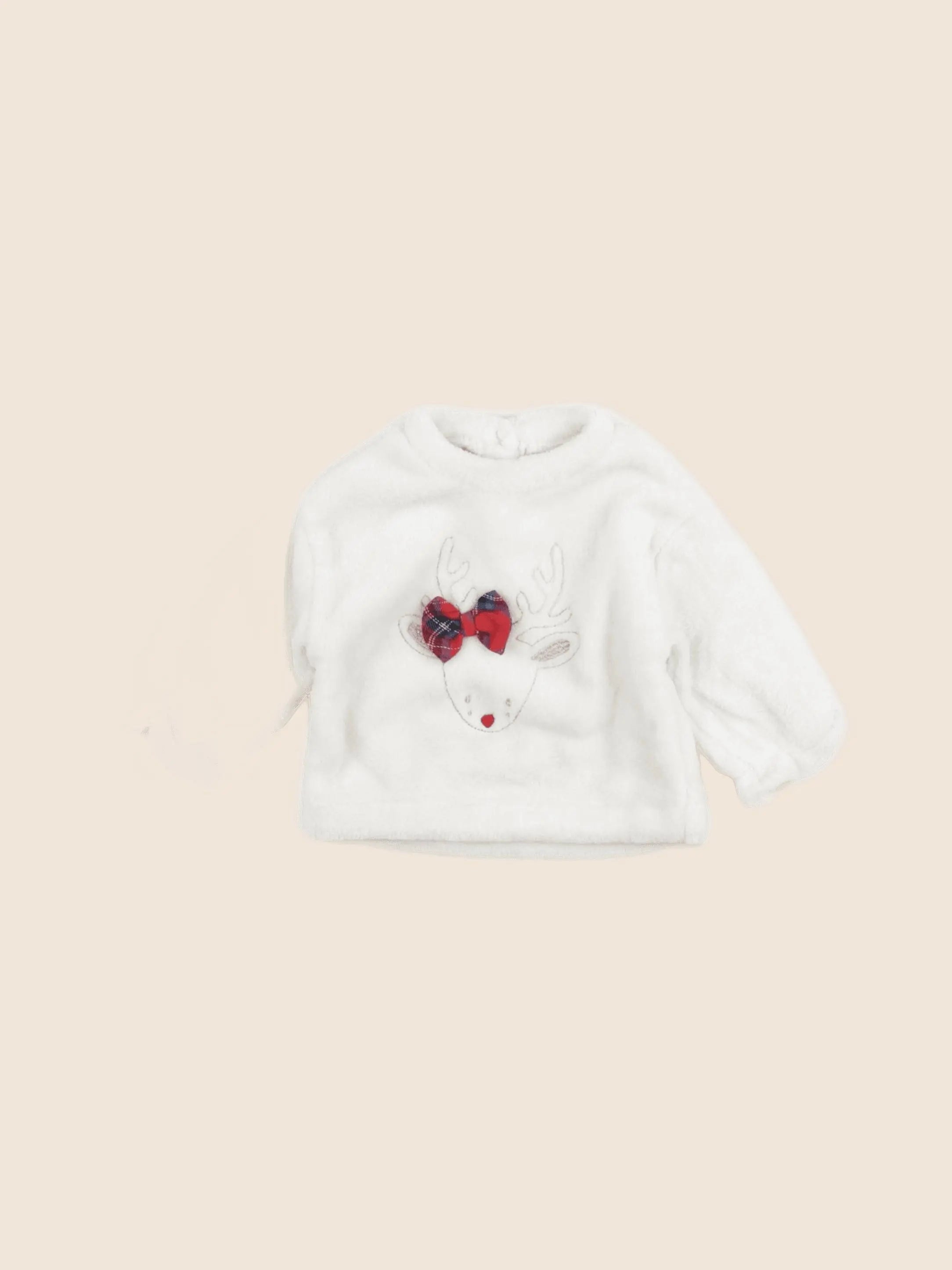 Vertbaudet - sweat beige - 6 mois