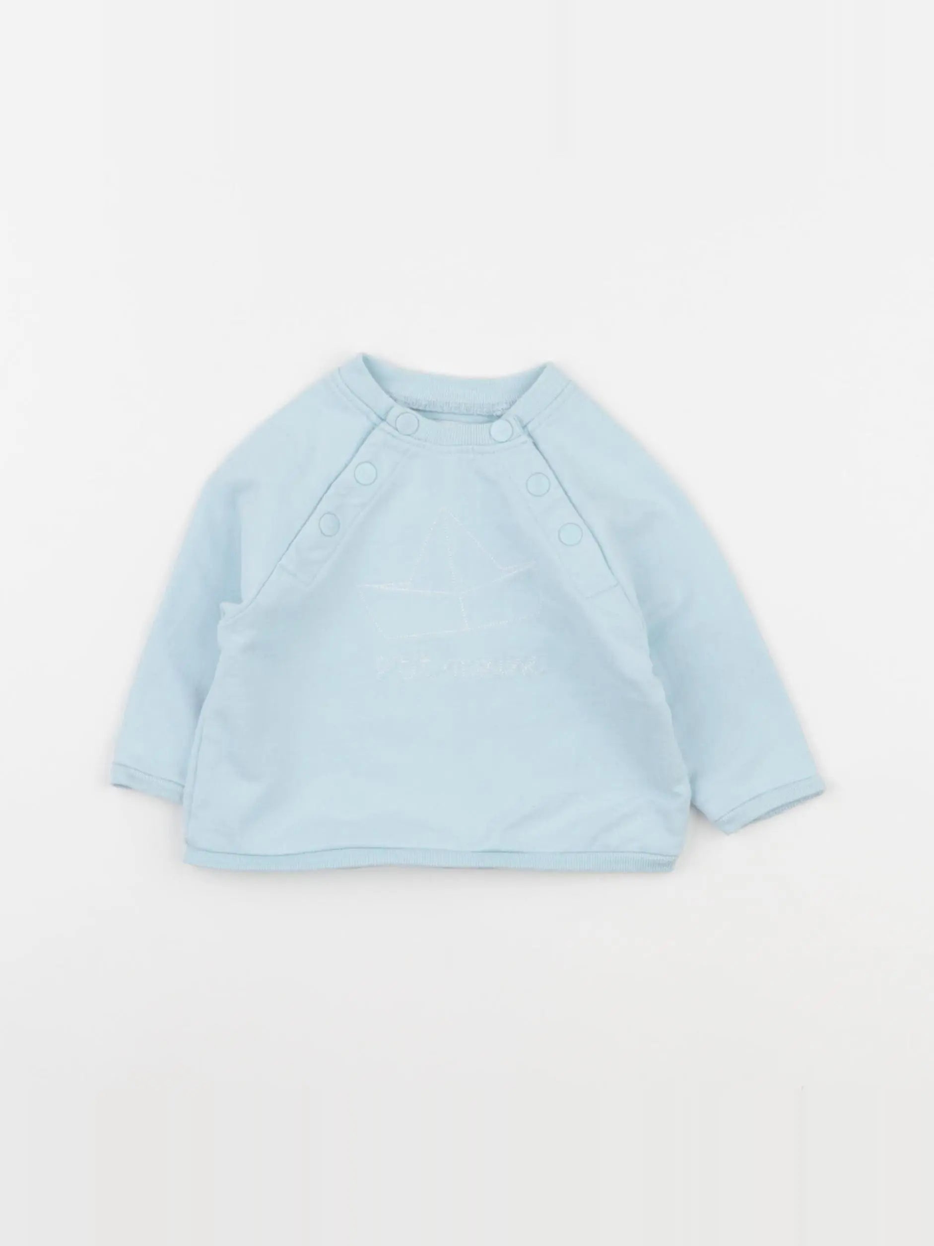 Vertbaudet - sweat bleu - 3 mois