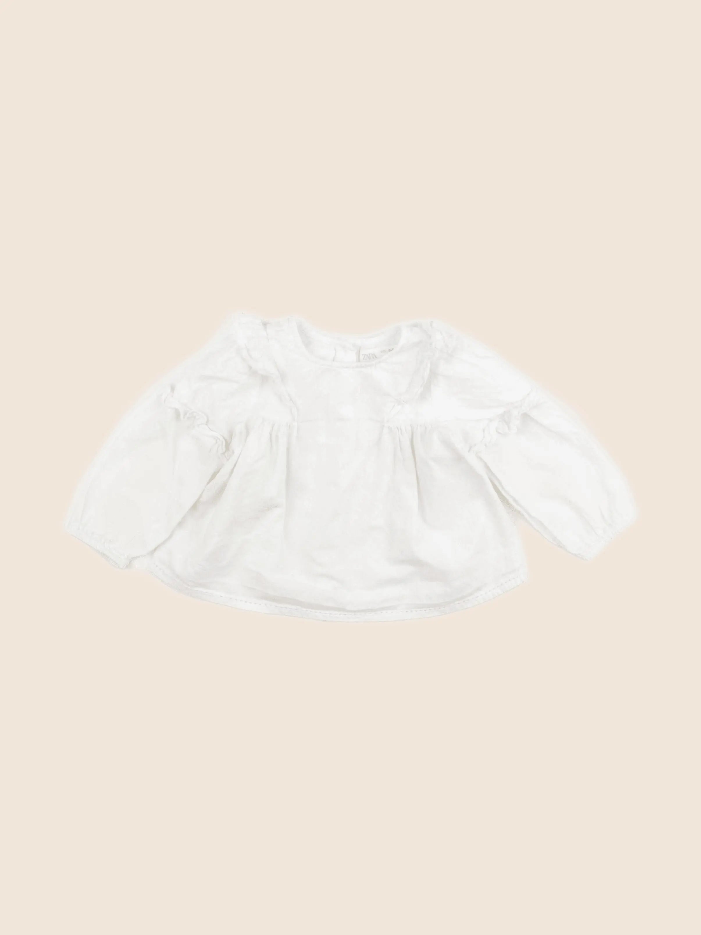 Zara - blouse beige - 6/9 mois