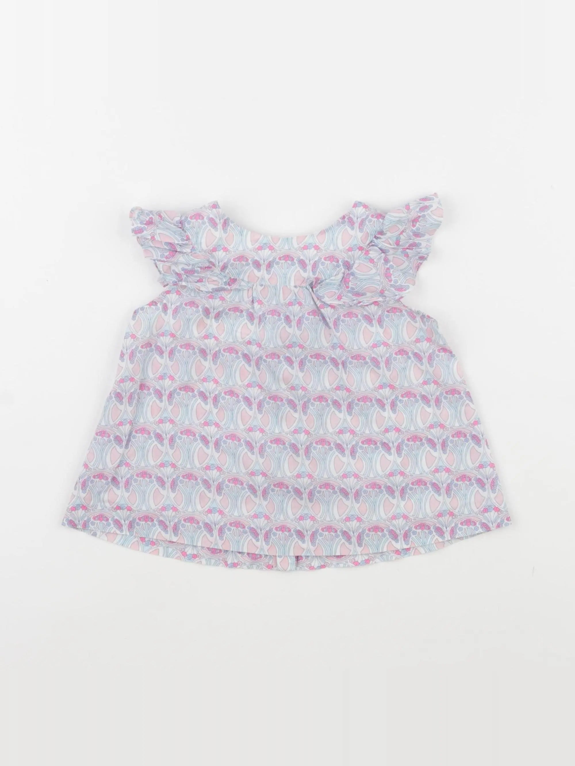 Jacadi - blouse liberty bleu - 18 mois