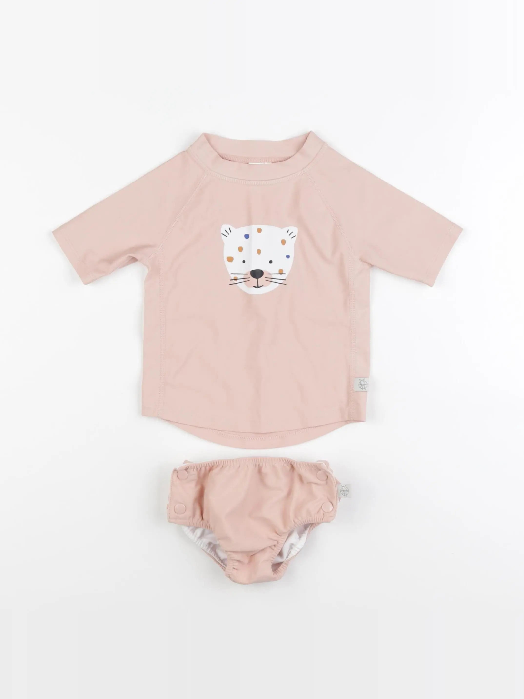 Vertbaudet - ensemble de bain rose - 6/12 mois