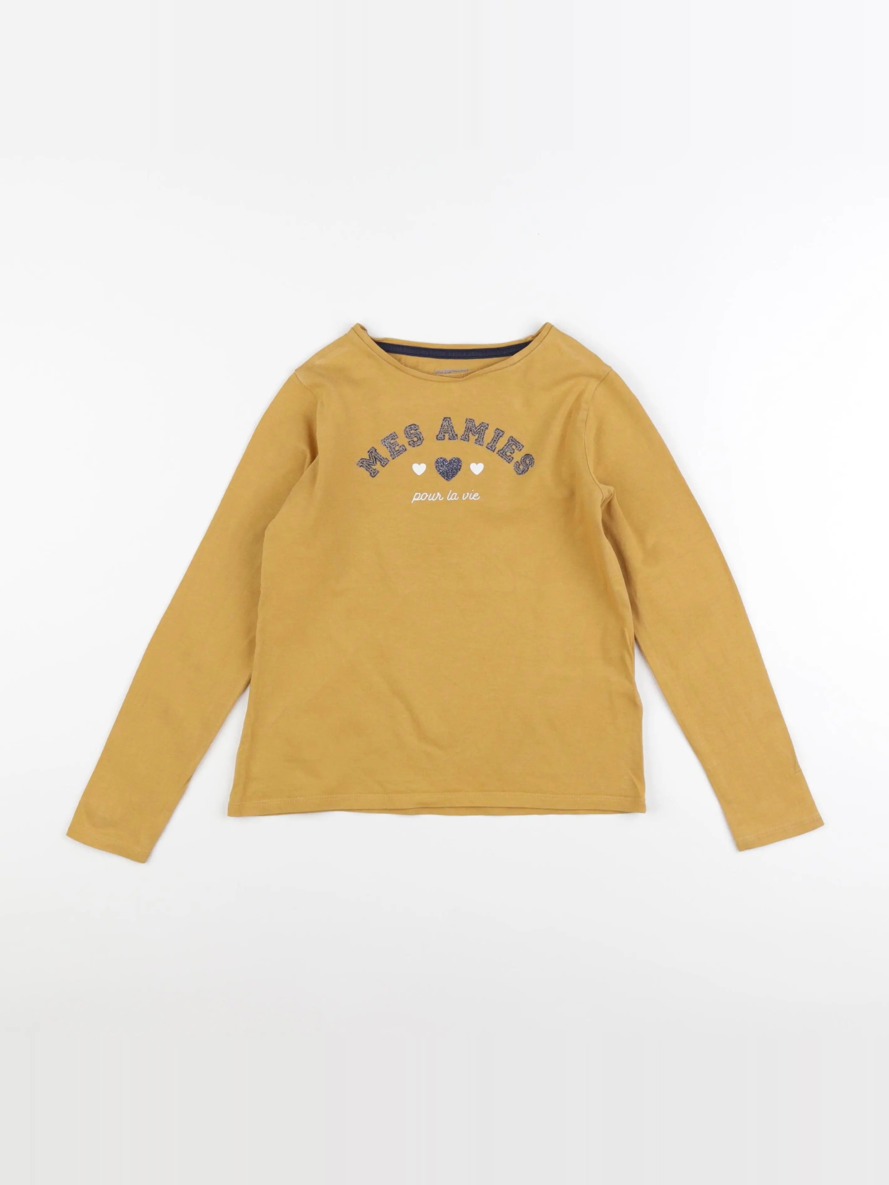 Vertbaudet - tee-shirt jaune - 8 ans