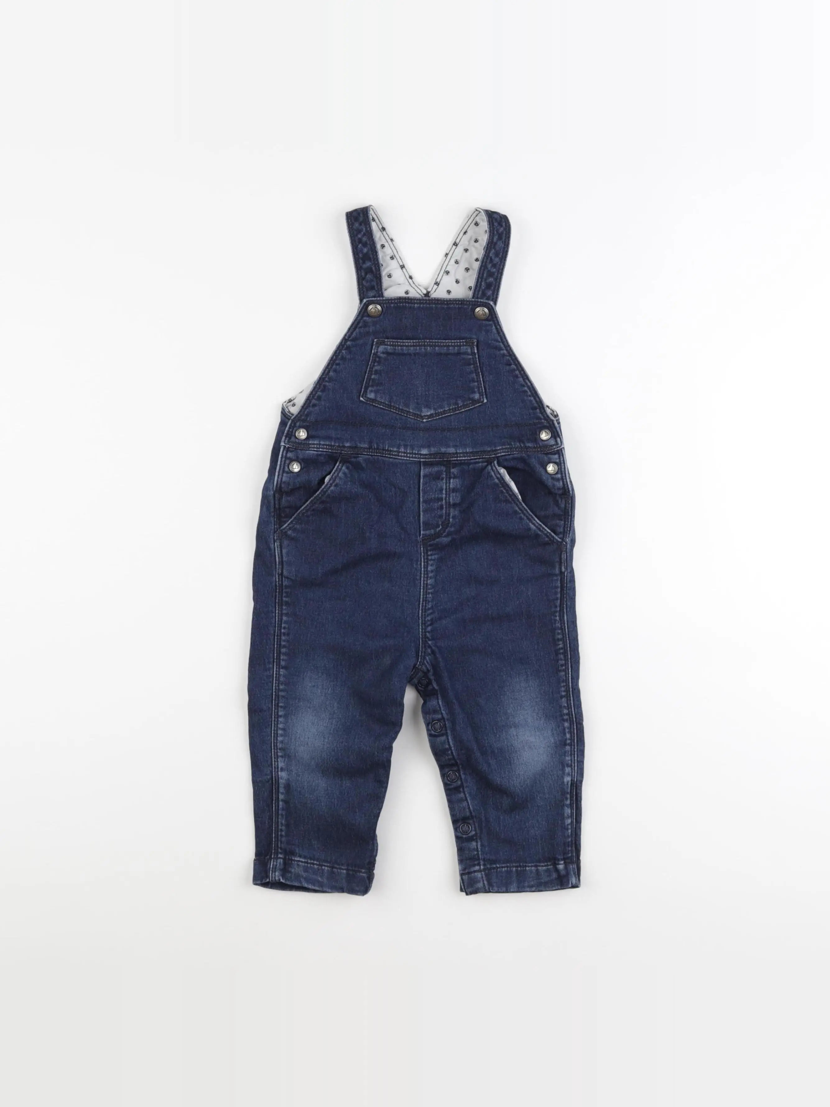 Petit Bateau - salopette bleu - 12 mois
