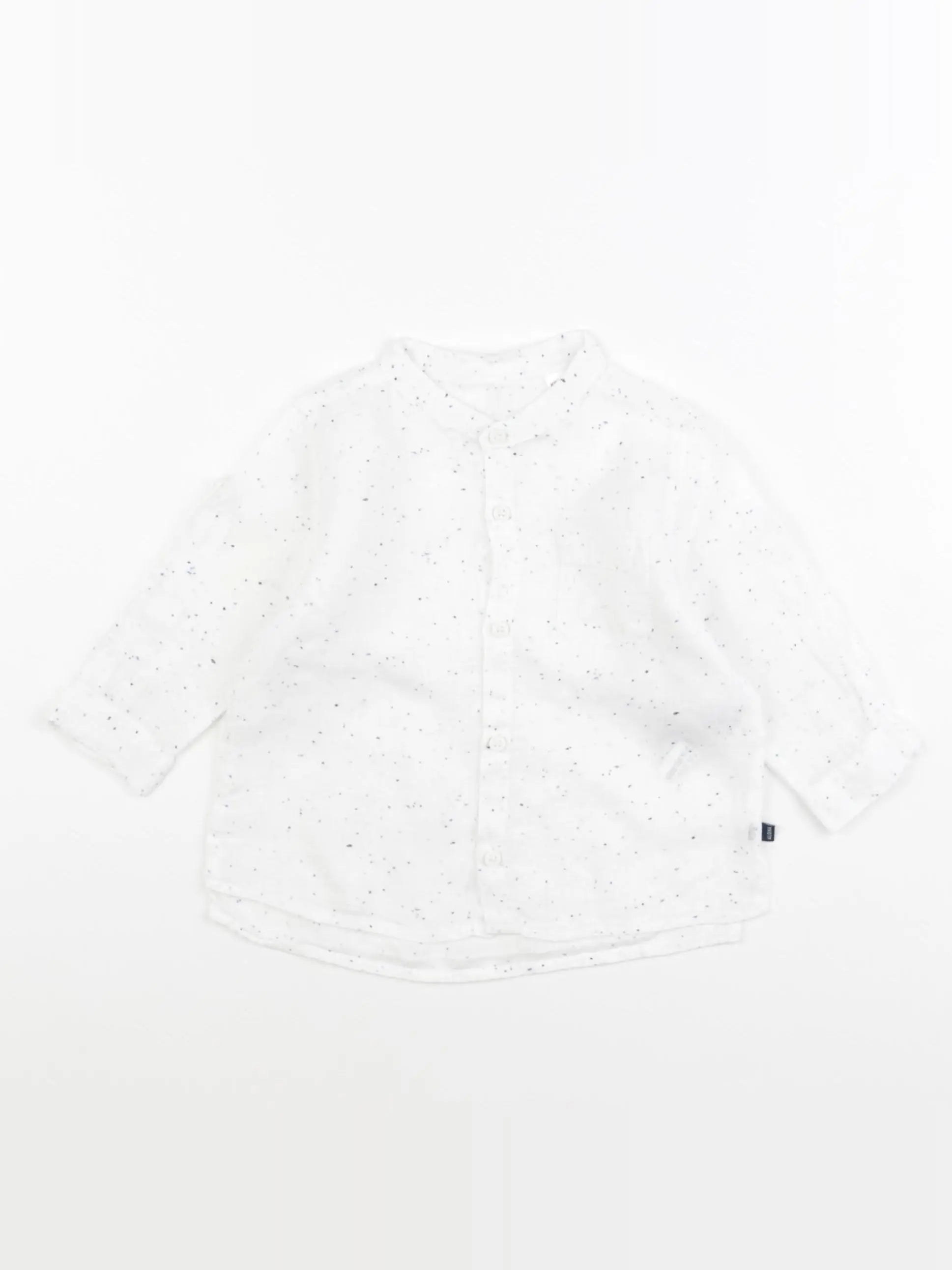 Zara - chemise blanc, bleu - 3/6 mois
