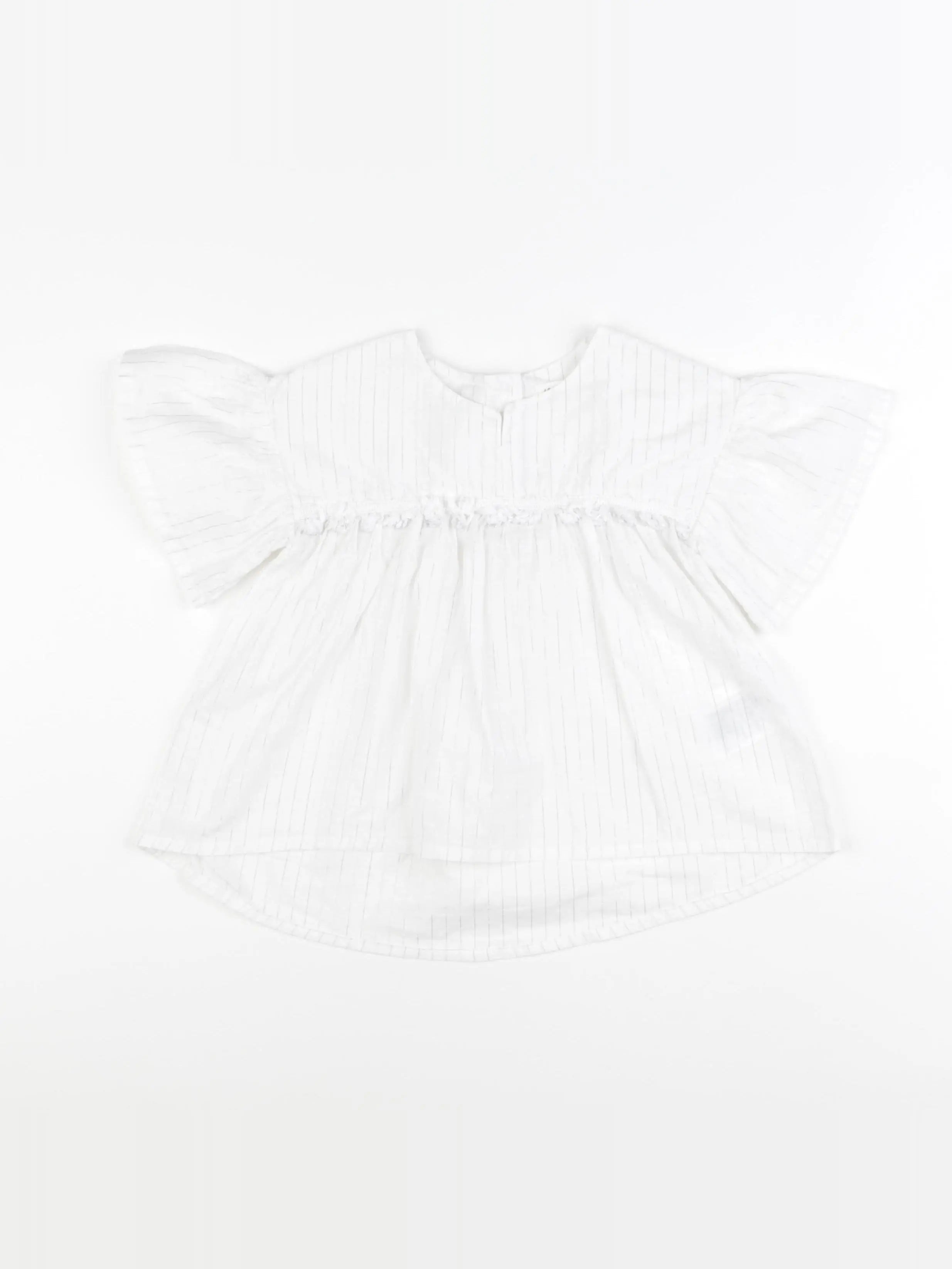H&M - blouse blanc, argent - 2/3 ans