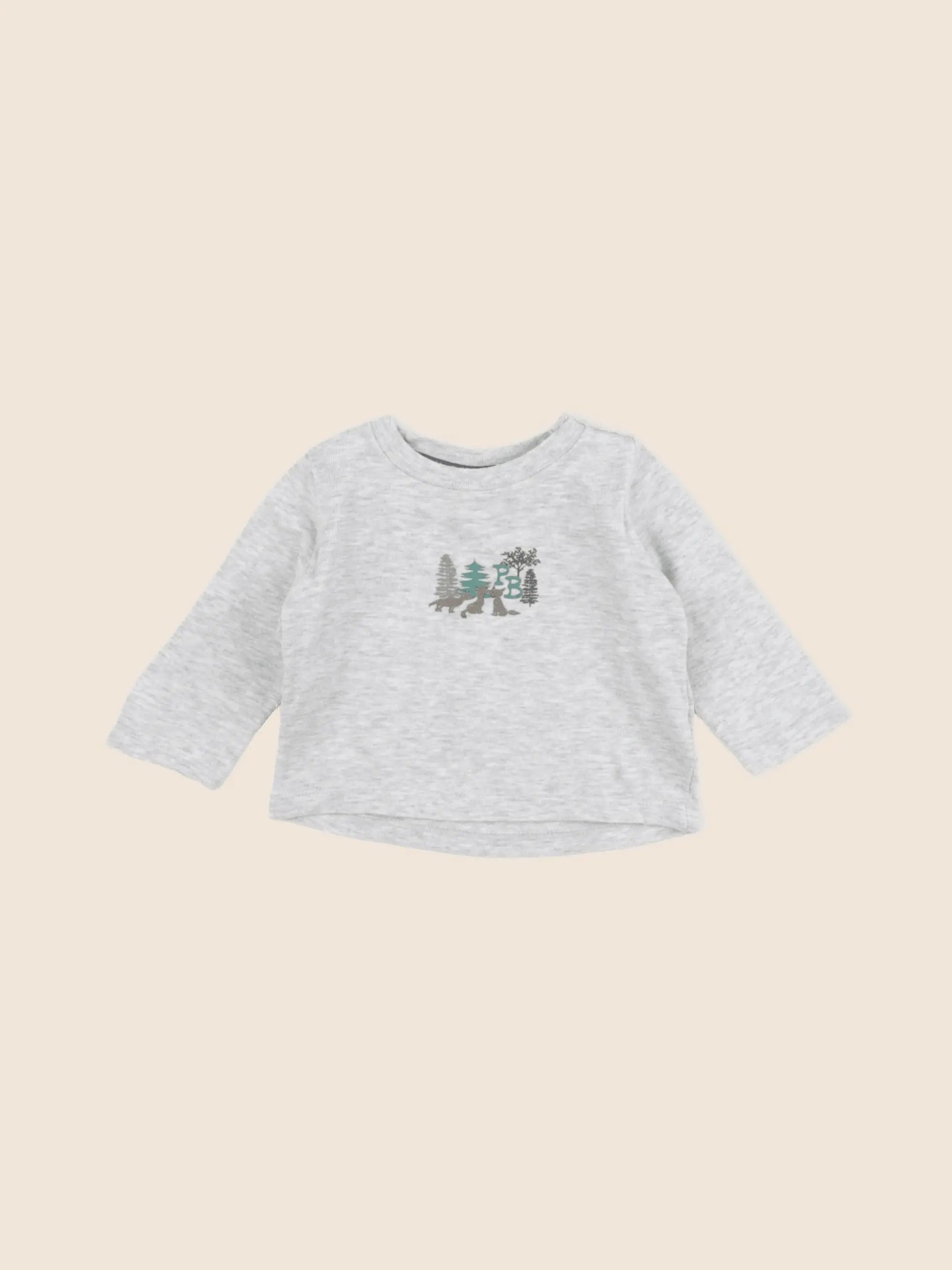 Petit Bateau - tee-shirt gris - 6 mois