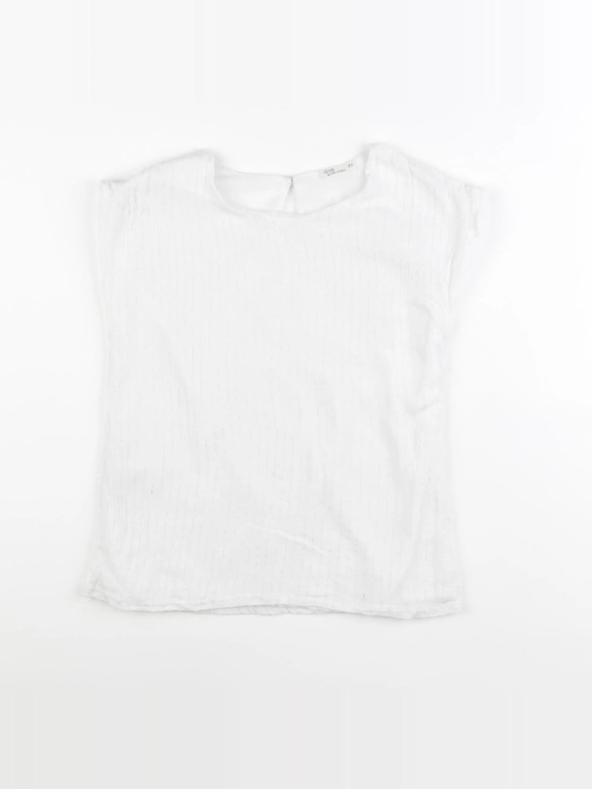 Little Cigogne - blouse blanc, argent - 8 ans