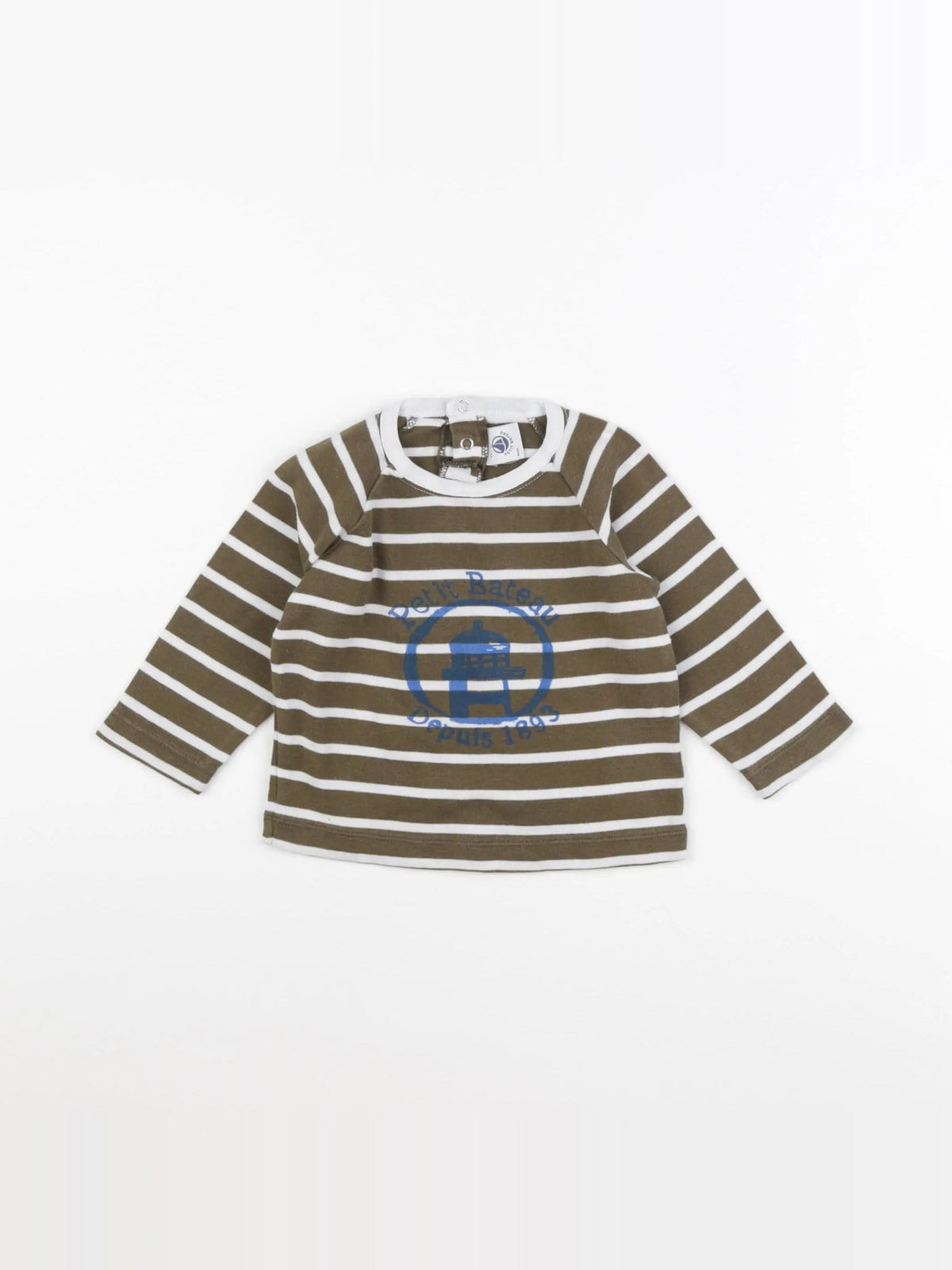 Petit Bateau - tee-shirt vert - 12 mois