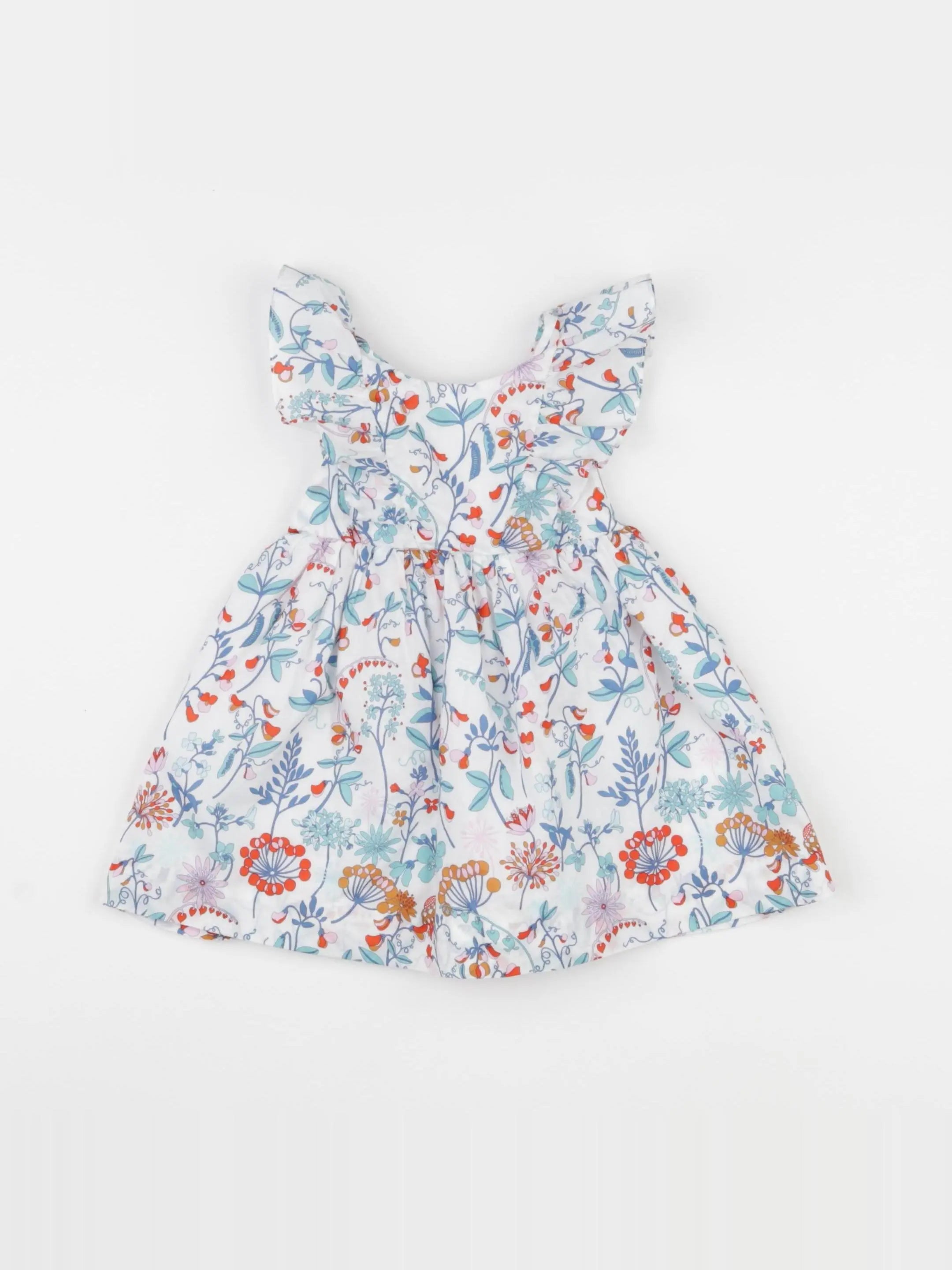 Jacadi - robe liberty multicolore - 6 mois