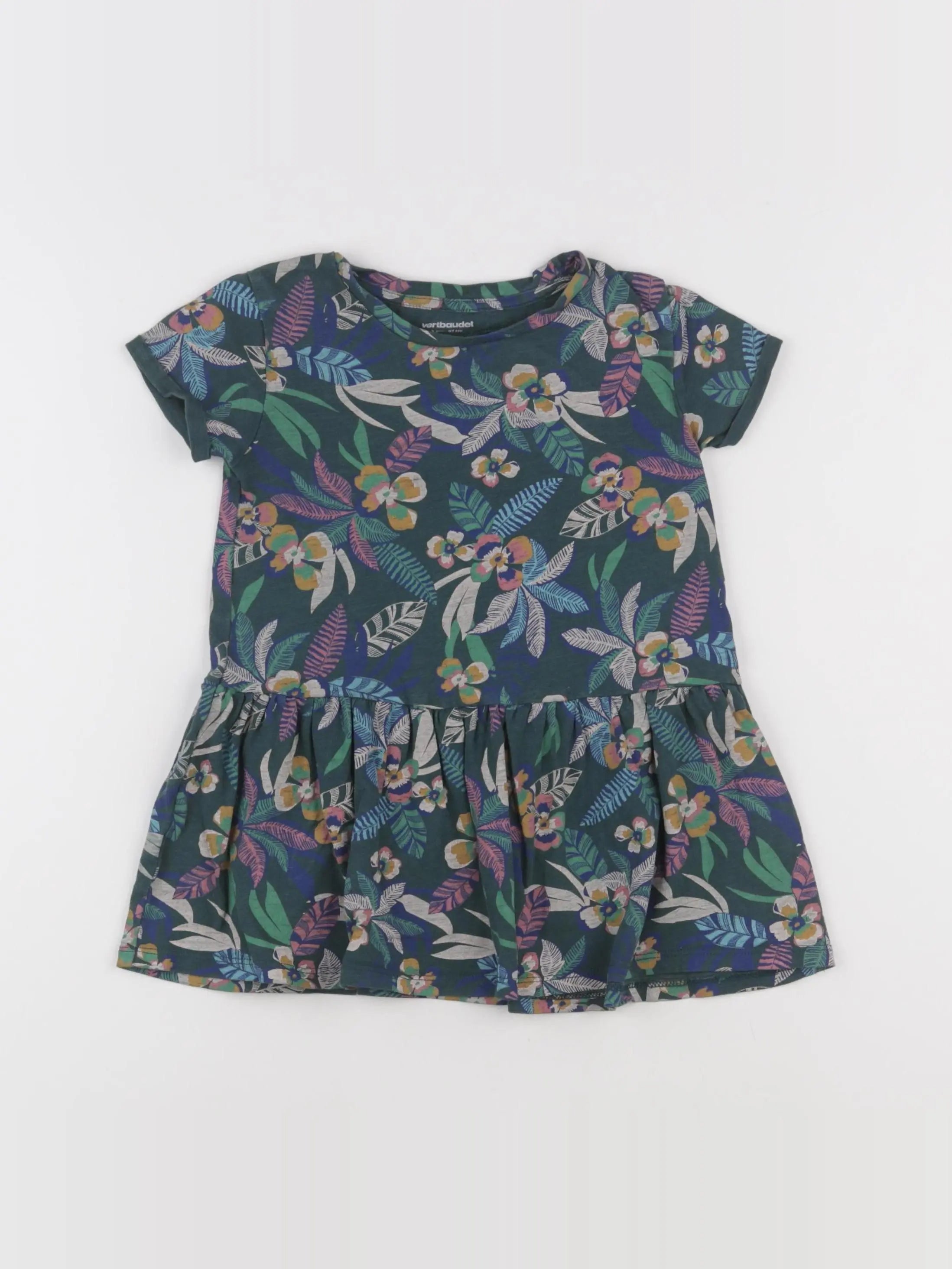 Vertbaudet - robe vert - 3 ans