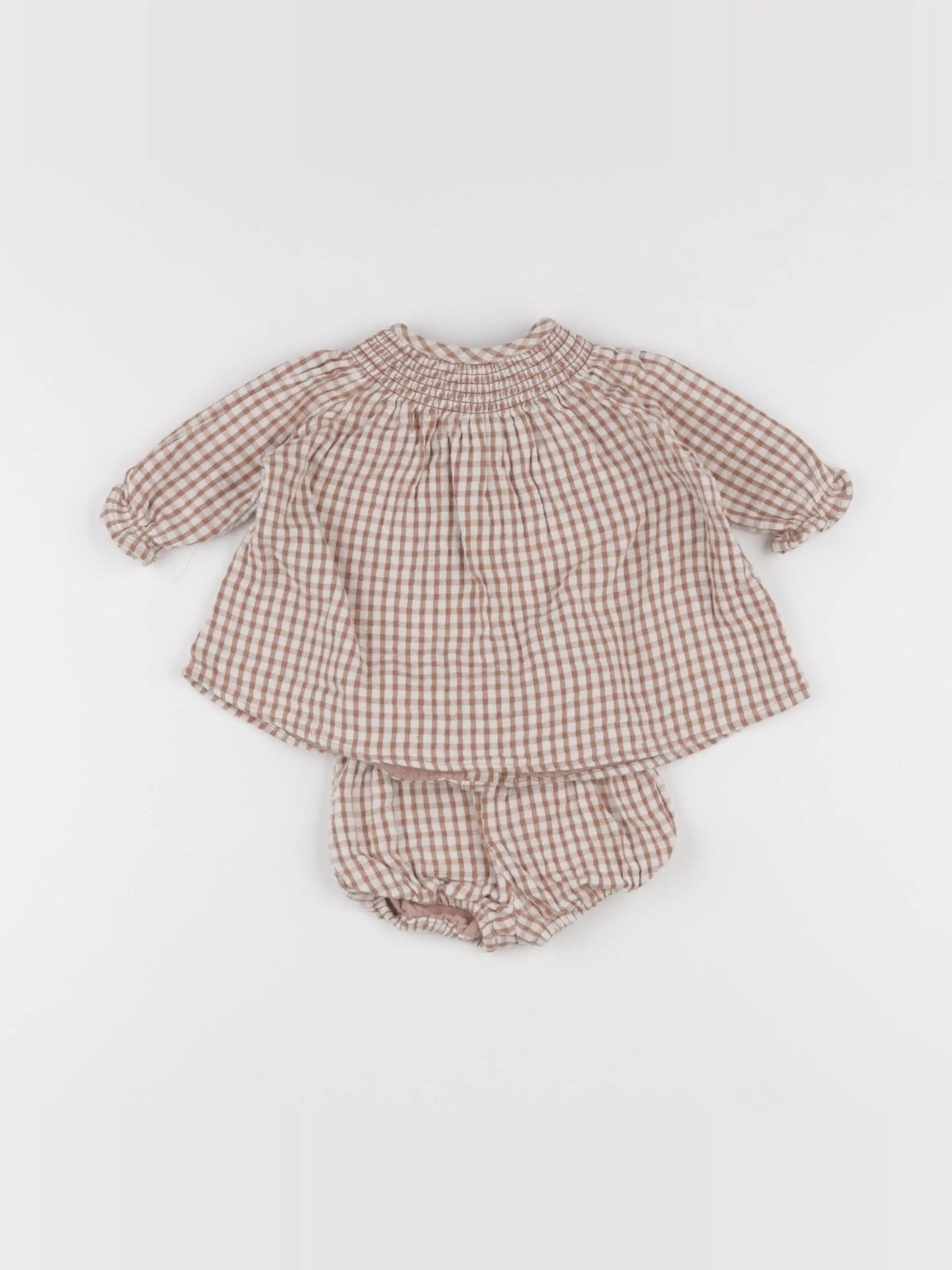 Vertbaudet - robe marron - 1 mois