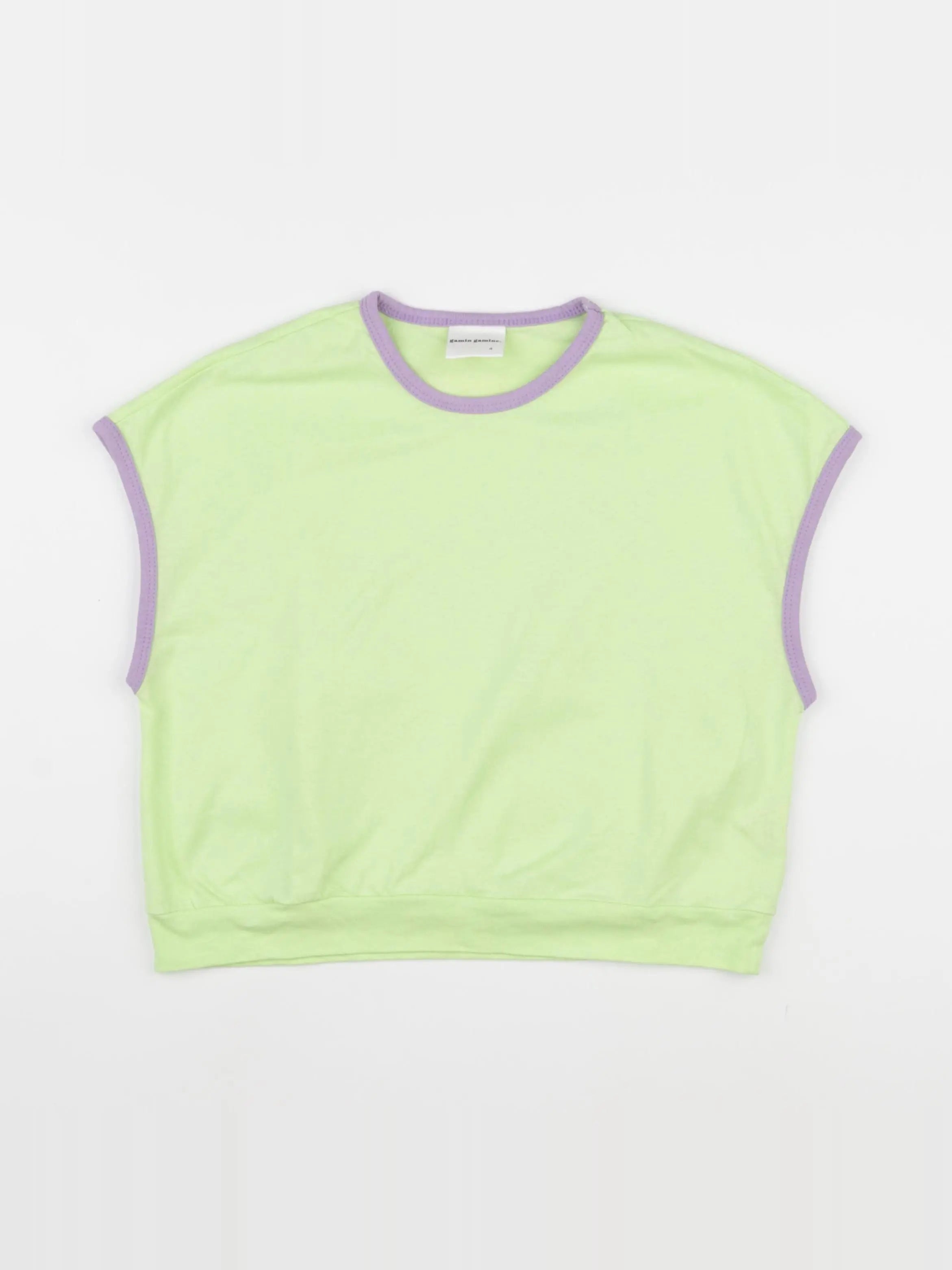 Gamin gamine - tee-shirt vert, violet - 4 ans