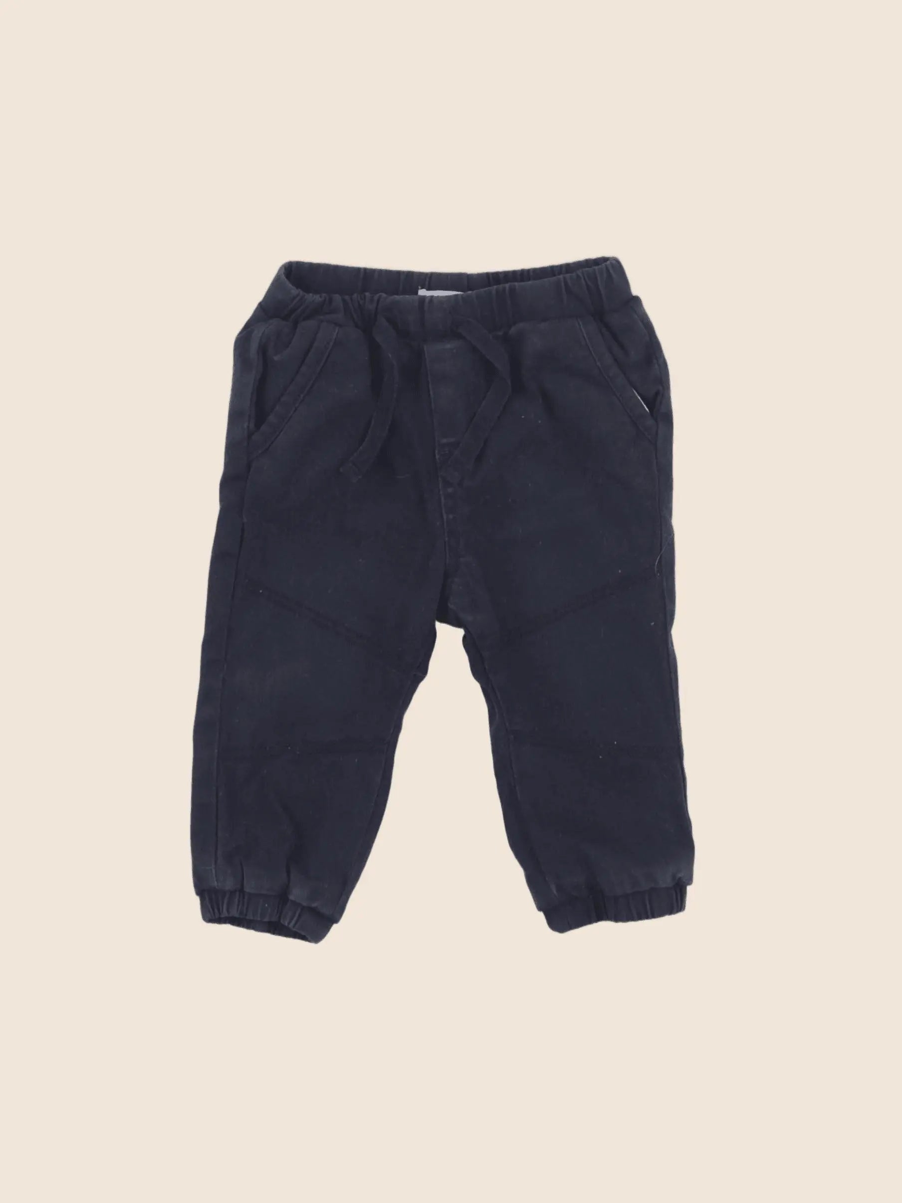 Vertbaudet - pantalon doublé bleu - 6 mois