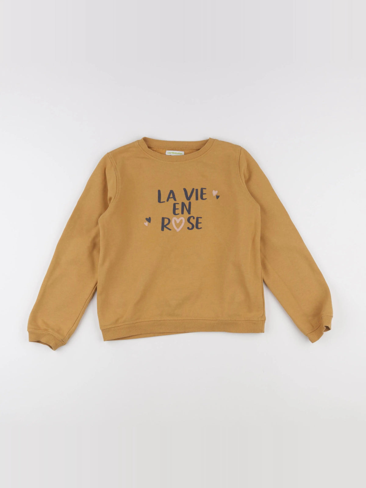 Vertbaudet - sweat jaune - 10 ans