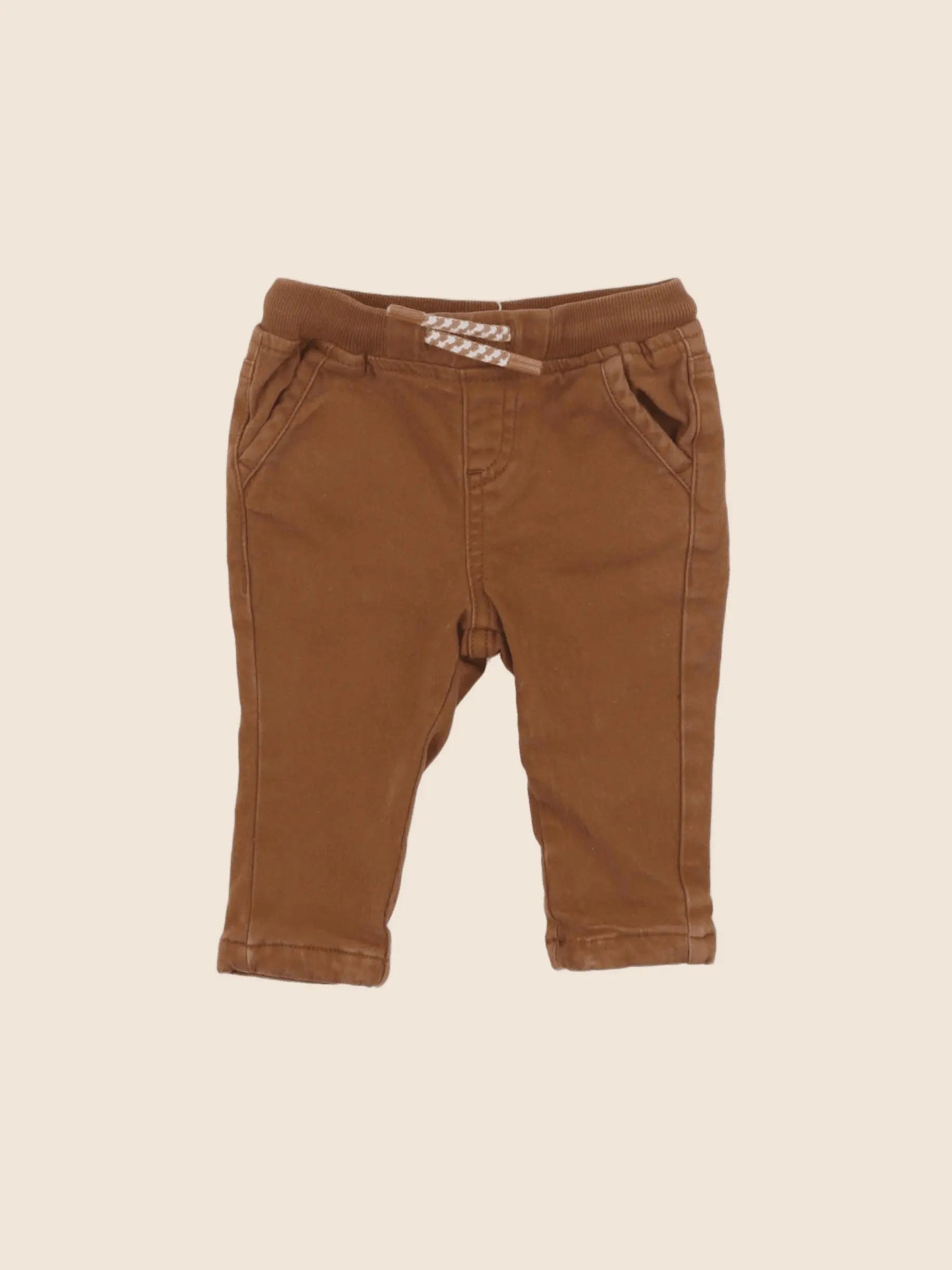 Vertbaudet - pantalon marron - 6 mois