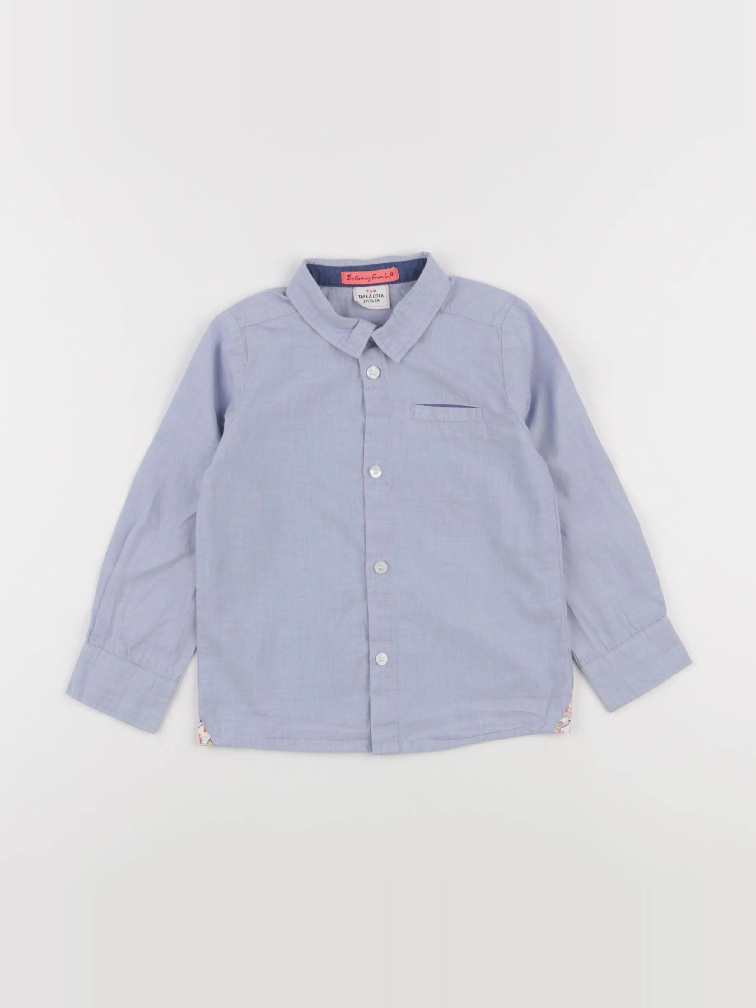 Tape à l'oeil - chemise bleu - 3 ans