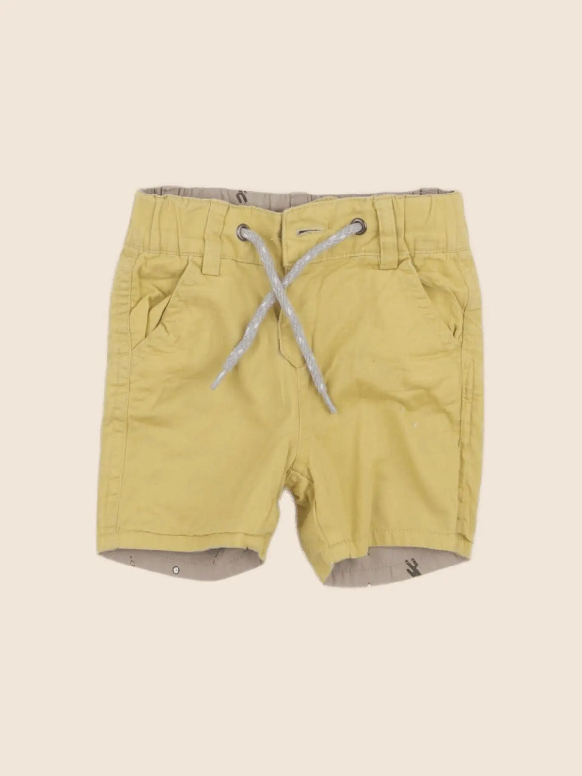 IKKS - short réversible beige, jaune - 3 mois