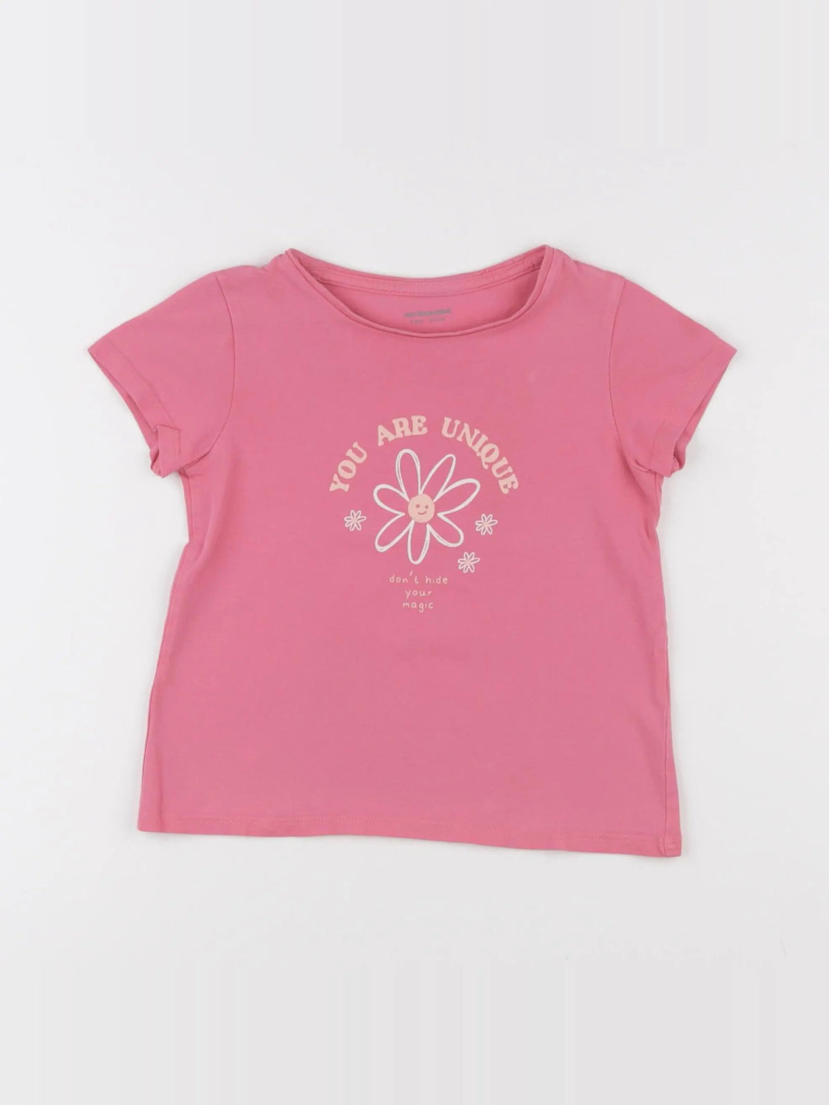 Vertbaudet - tee-shirt rose - 4 ans