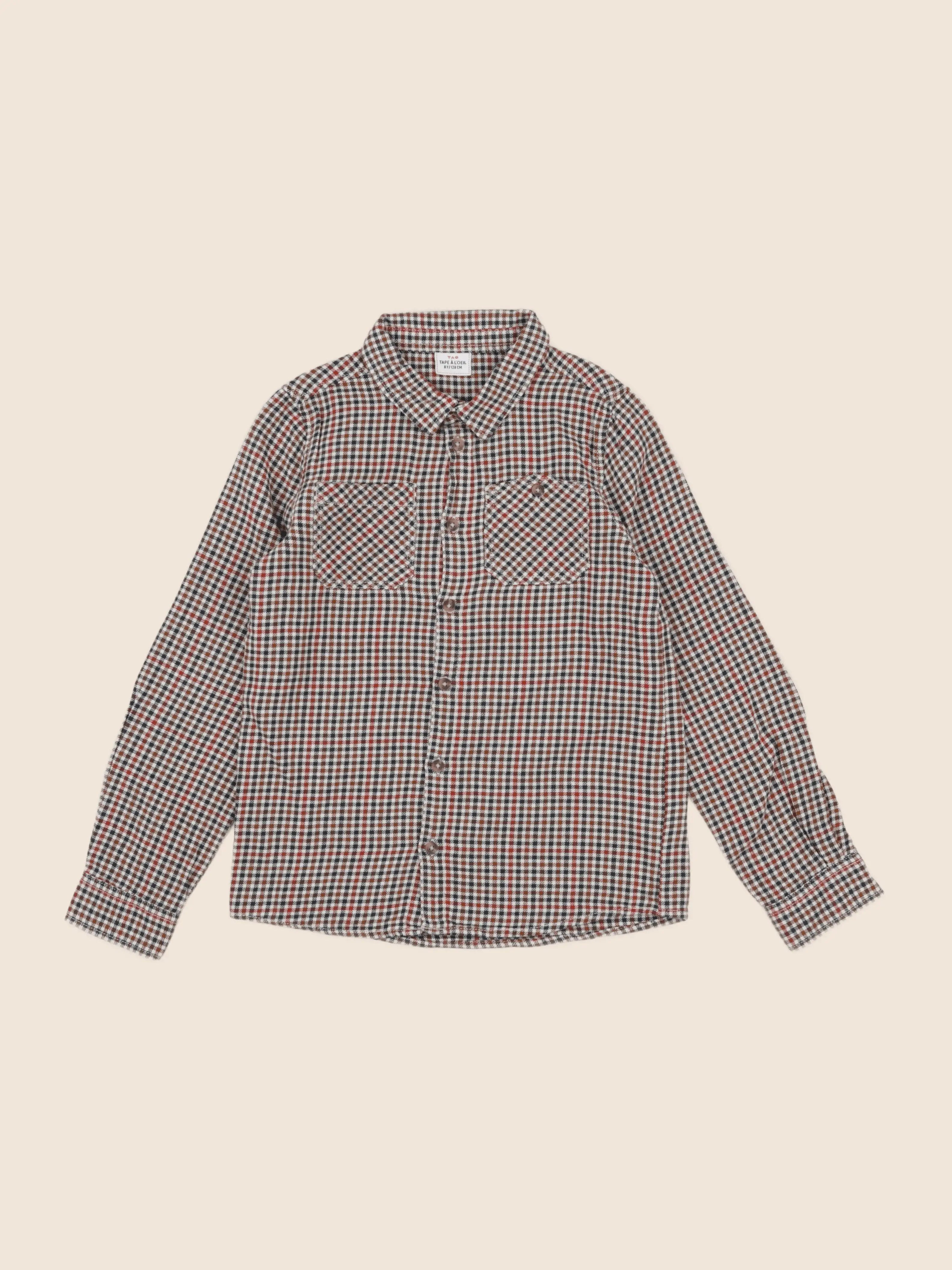 Tape à l'oeil - chemise beige, rouge - 8 ans