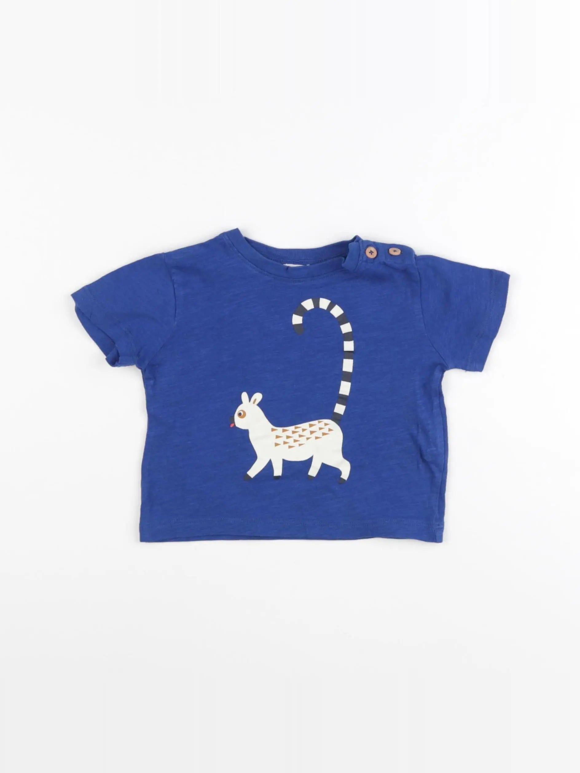 Boutchou - tee-shirt bleu - 9 mois