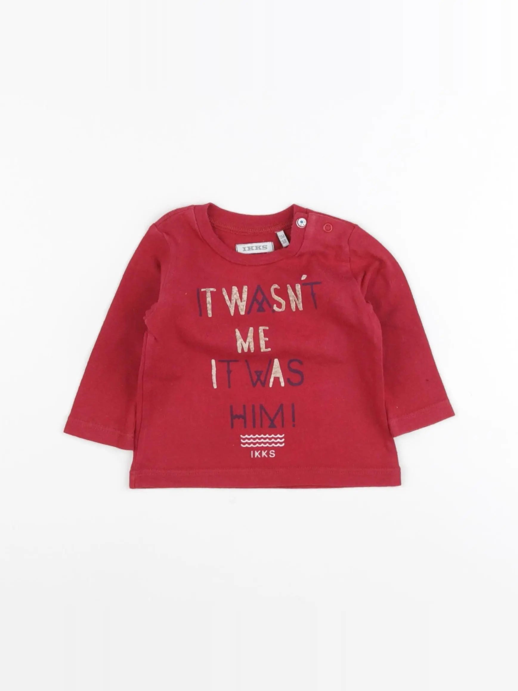 IKKS - tee-shirt rouge - 3 mois