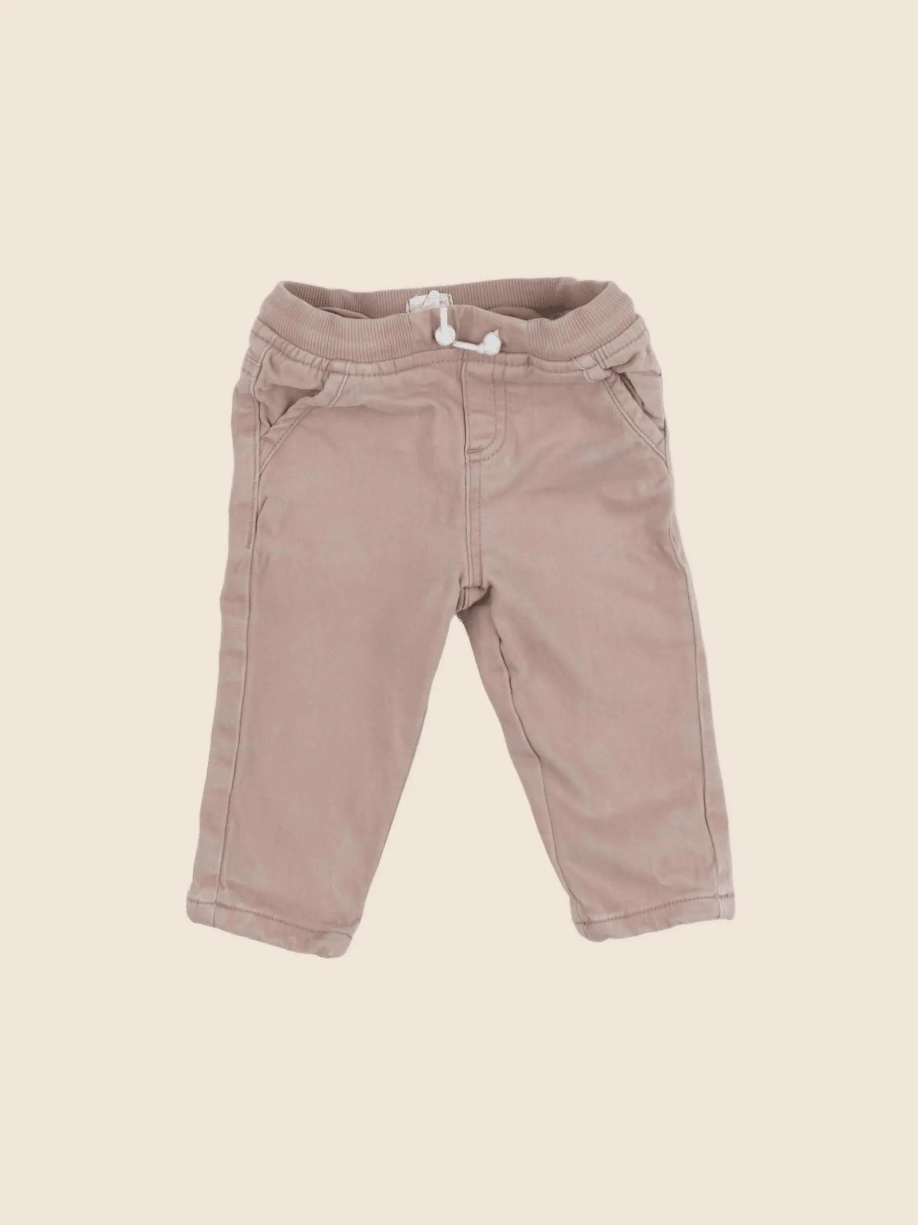 Vertbaudet - pantalon beige - 12 mois