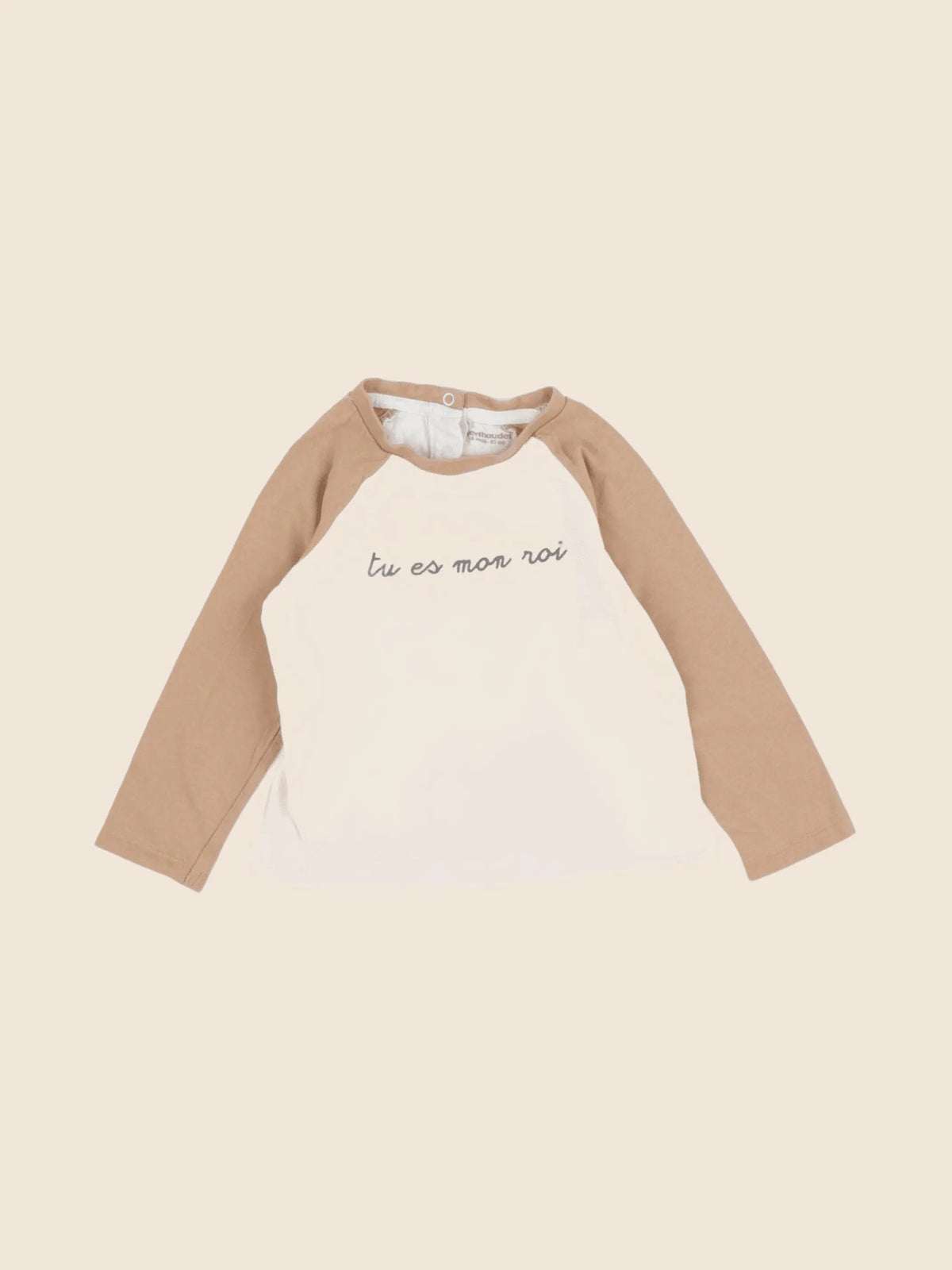 Vertbaudet - tee-shirt beige - 18 mois