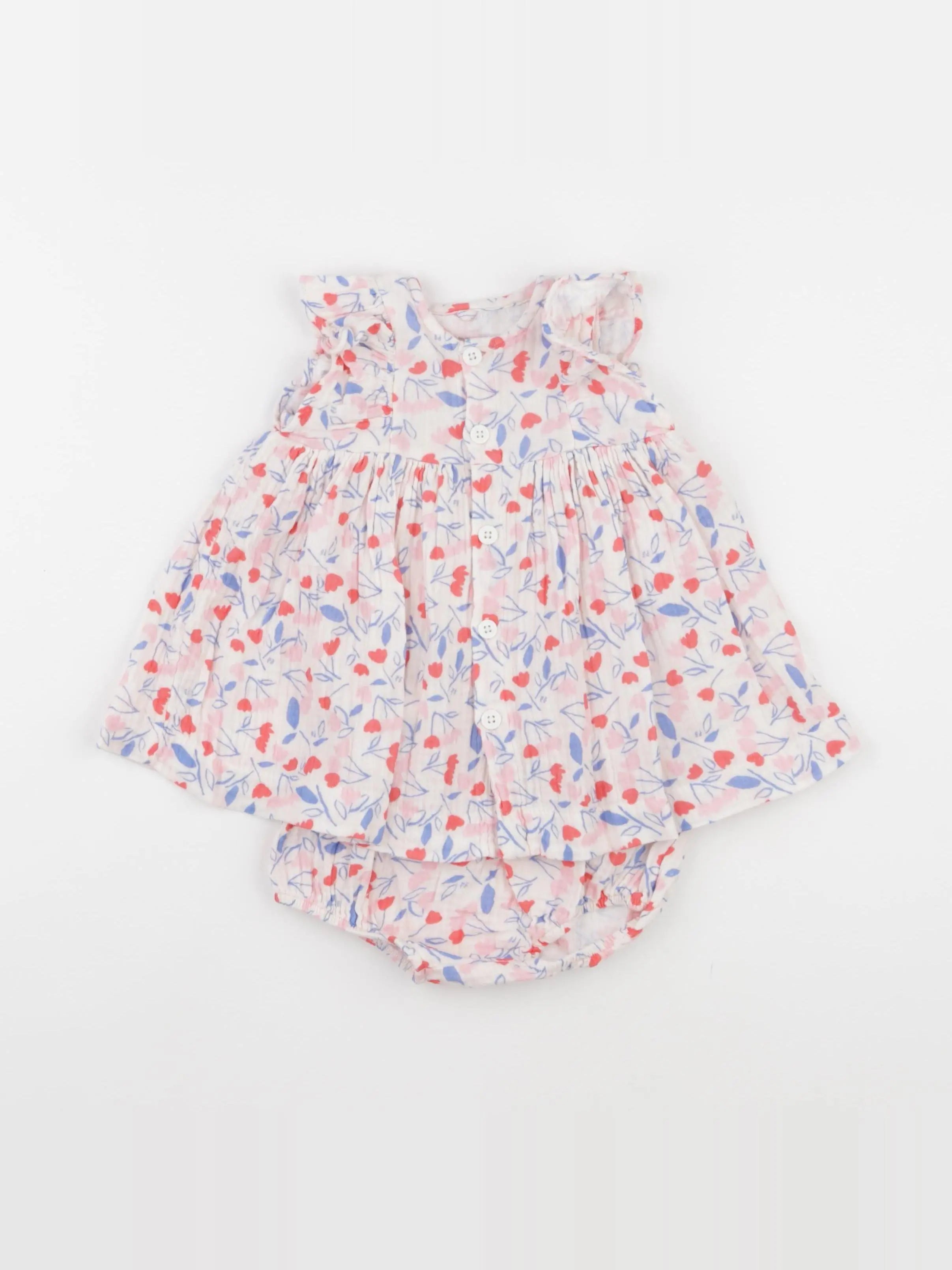 Petit Bateau - robe multicolore - 6 mois