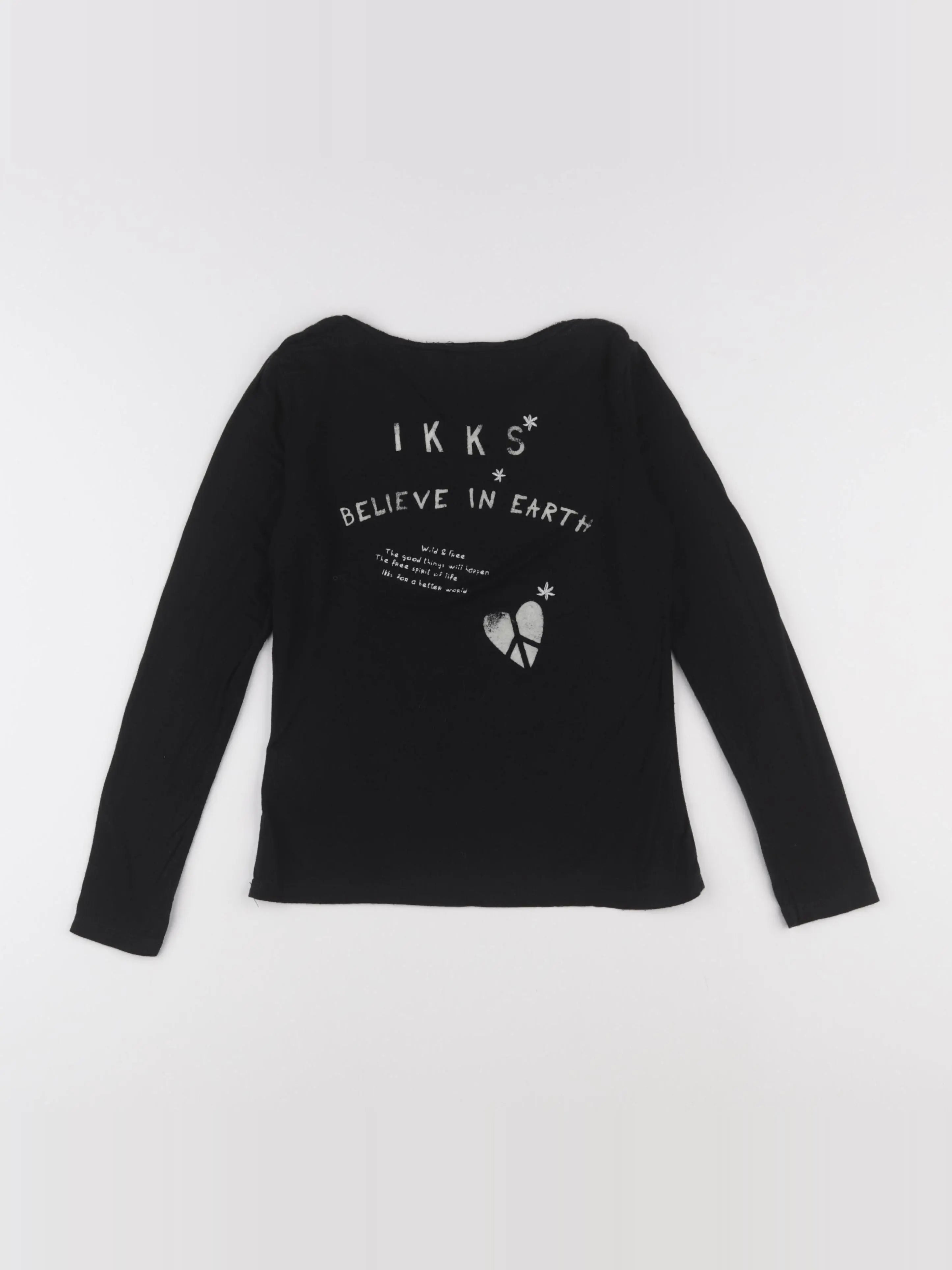 IKKS - tee-shirt imprimé au dos noir - 10 ans