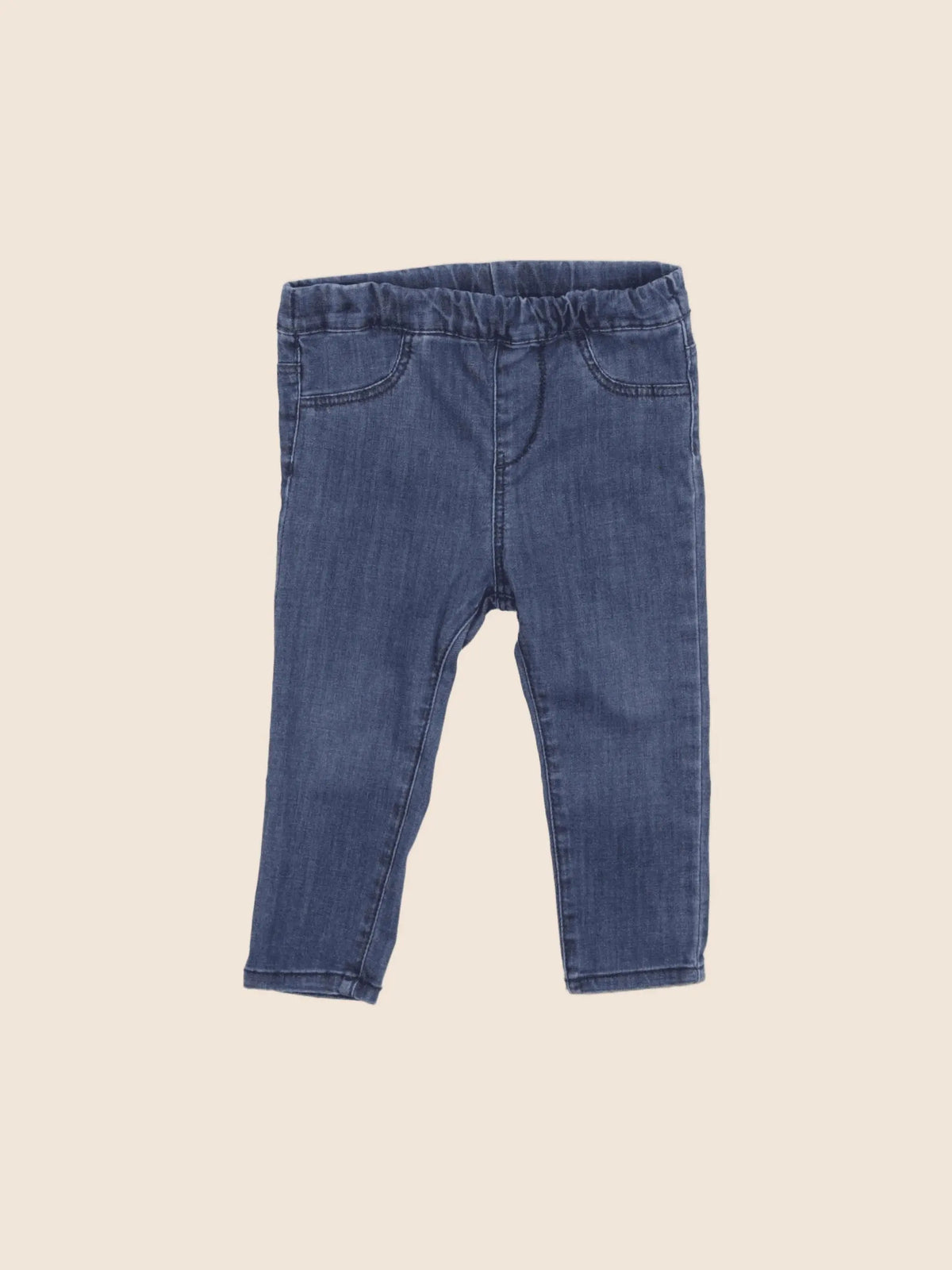 H&M - jegging bleu - 9/12 mois