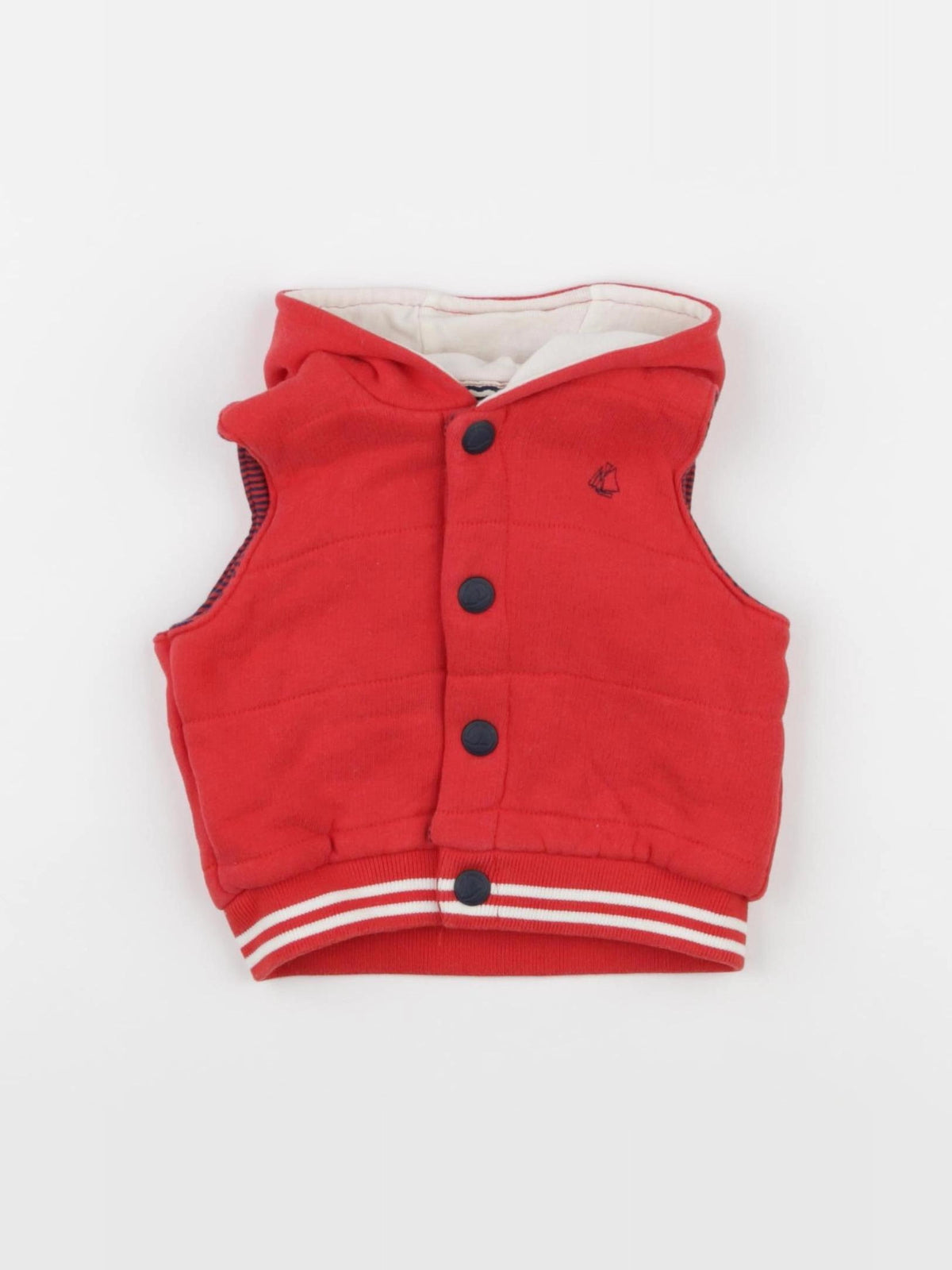 Petit Bateau - gilet rouge - 3 mois