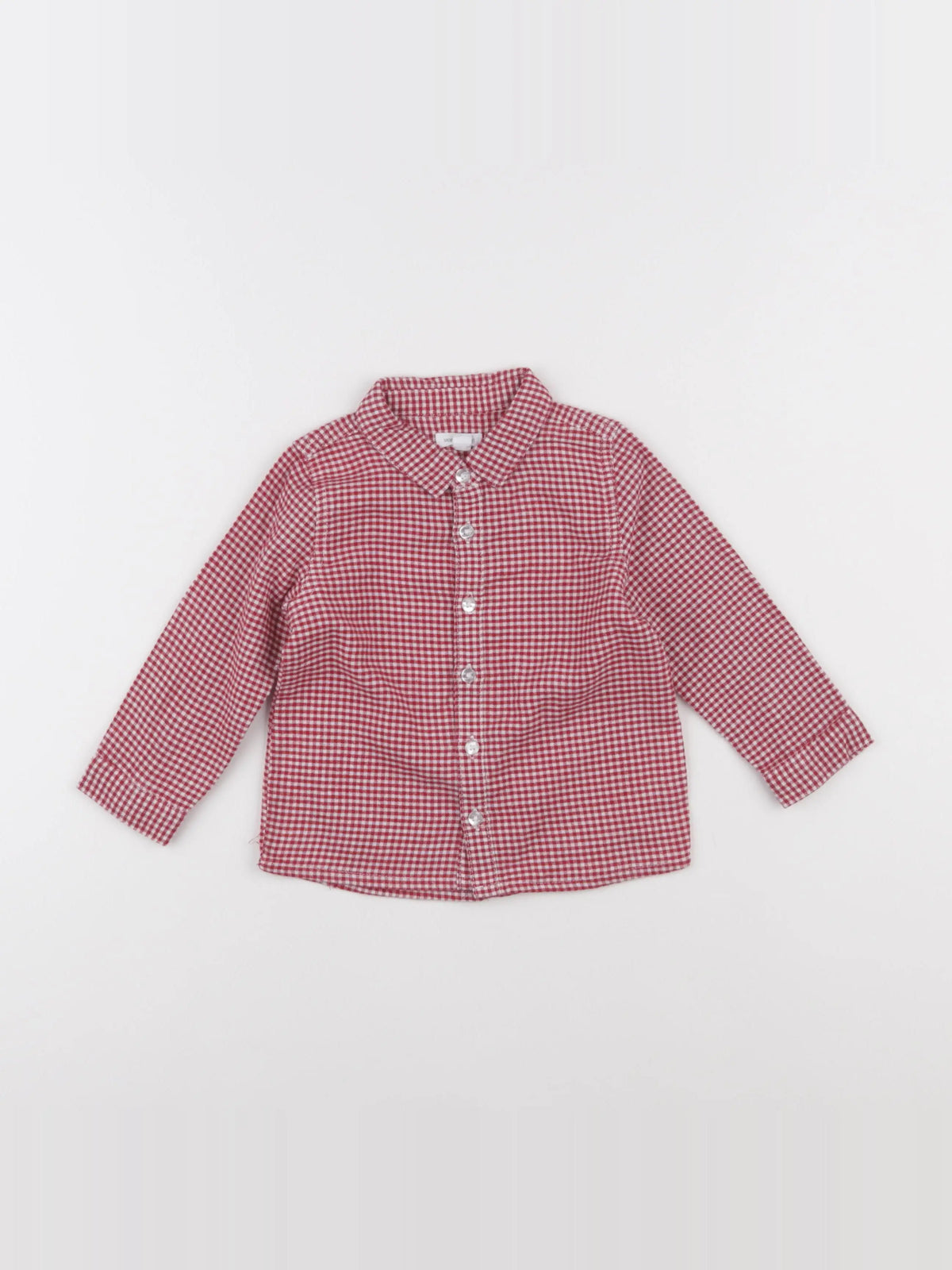 Vertbaudet - chemise rouge, blanc - 18 mois