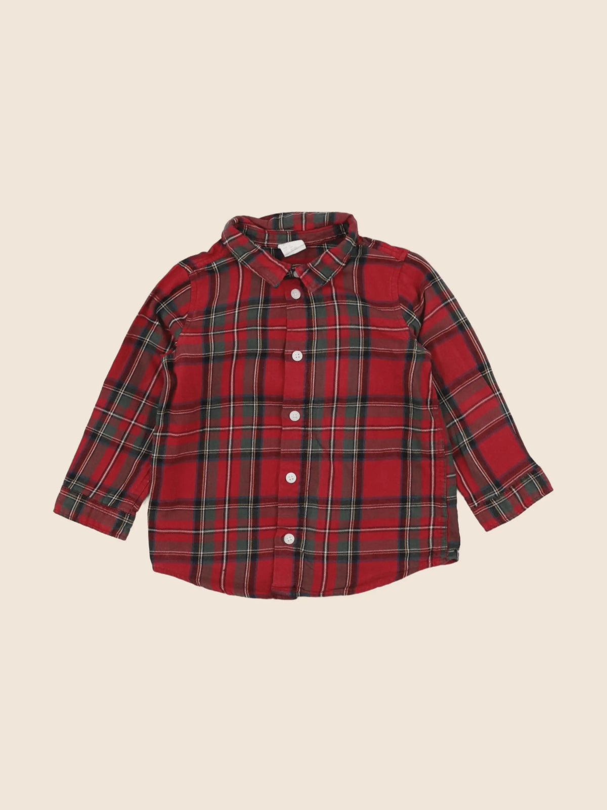 H&M - chemise rouge - 12/18 mois
